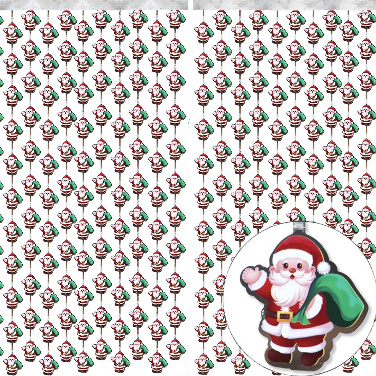 Aimtohome Santa Claus Party Decorations - 2 Packs Silvery Foil Fringe Streamers Curtains for Bachelorette, Birthday Backdrop Decorations,Bridal Shower Party Decorations (3.3x6.6 ft)