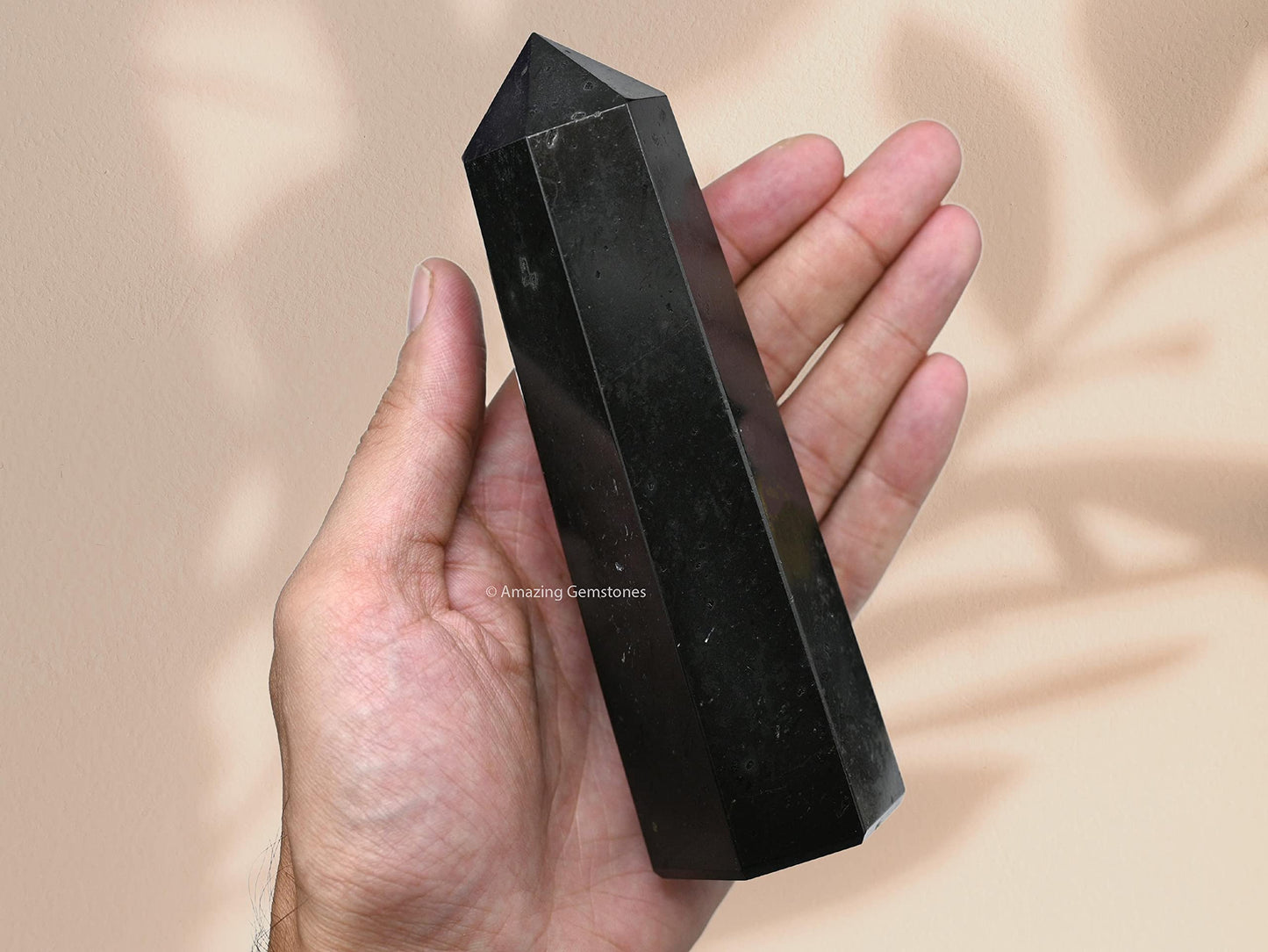 Amazing Gemstone Large Black Tourmaline Crystal Towers ~ Natural Healing Crystal Point Obelisk for Reiki Healing and Crystal Grid (5.5 to 6 INCH)