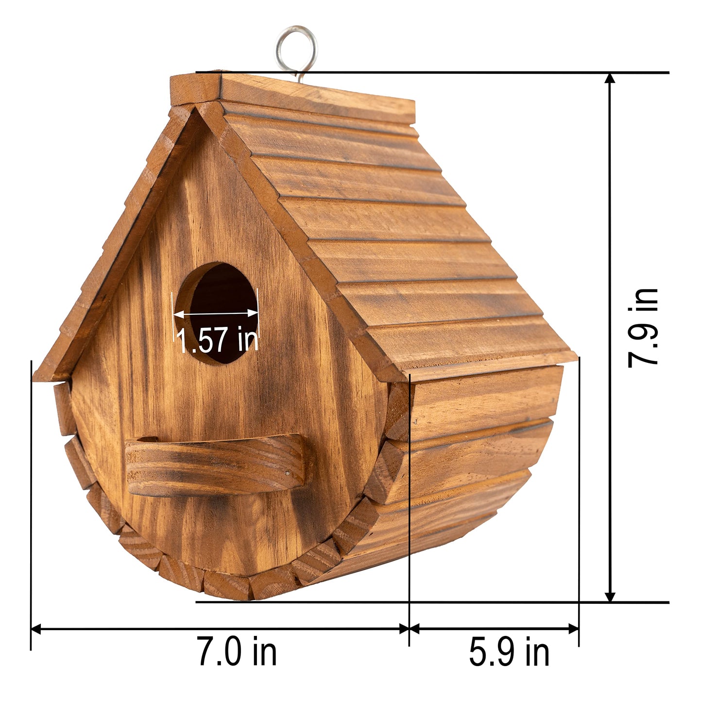 Set of 2 COLEBA Bird Houses for Outside,Outdoor Bird House Bird Families Bluebird Finch Cardinals Hanging Birdhouse for Garden