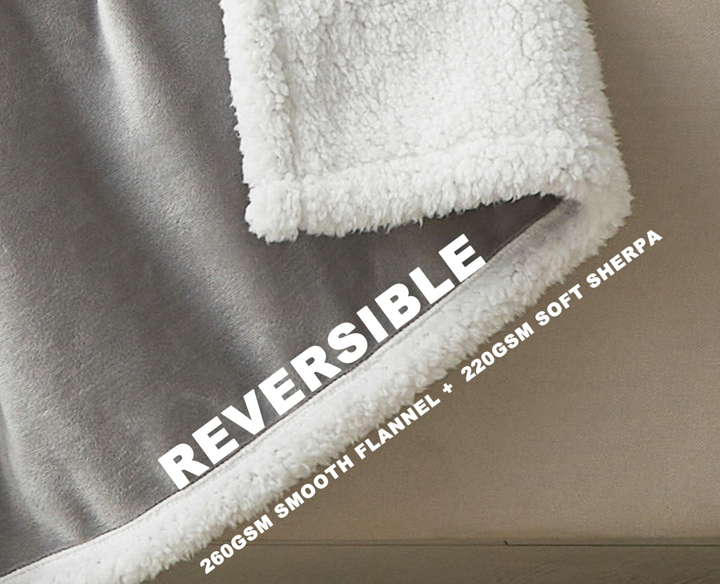 COZYXWORLD 480GSM Thick Warm Blanket, 50x60 Double-Layered Sherpa Fleece Throw for Couch, Oeko-TEX Certified, Soft Fuzzy Reversible, Grey 50x60