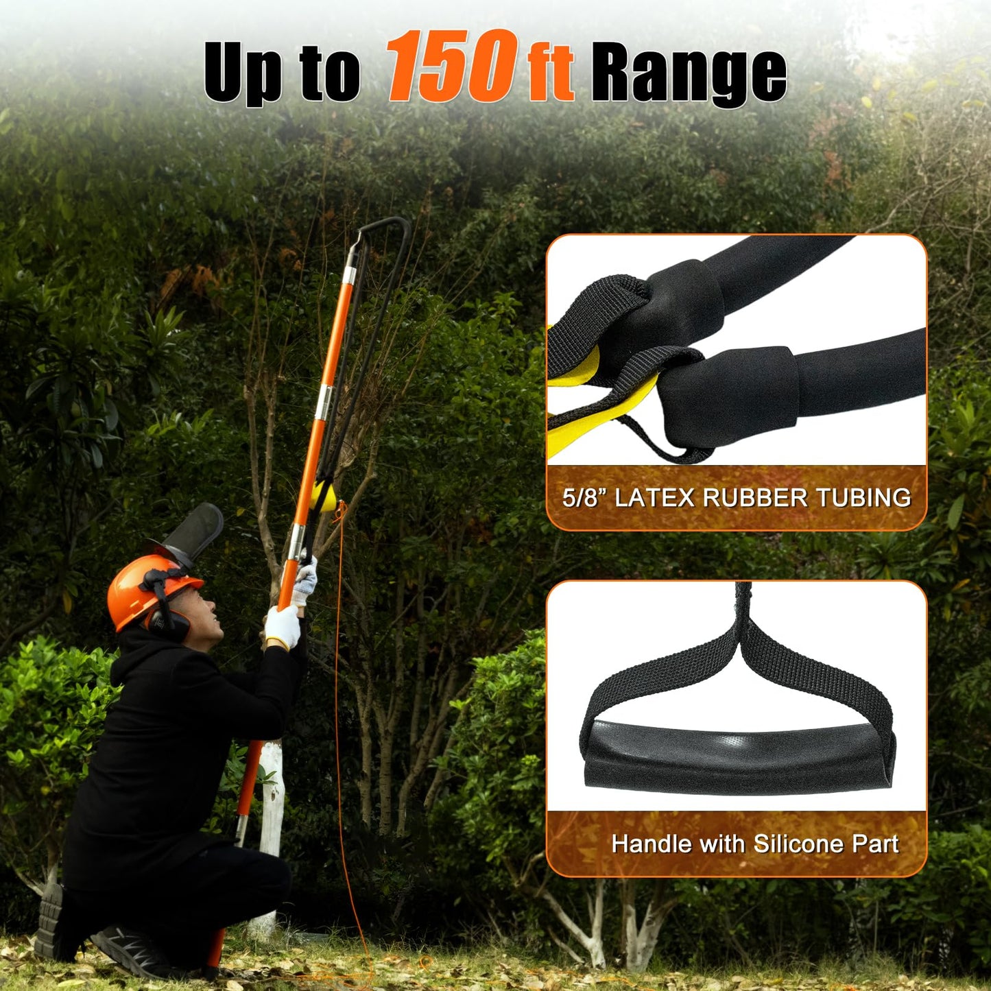 ZThrgran Arborist Slingshot Throw Line Rope Launcher, 150FT Throwing Height Portable Arborist Rope Launcher for Tree Work & Rope Placement