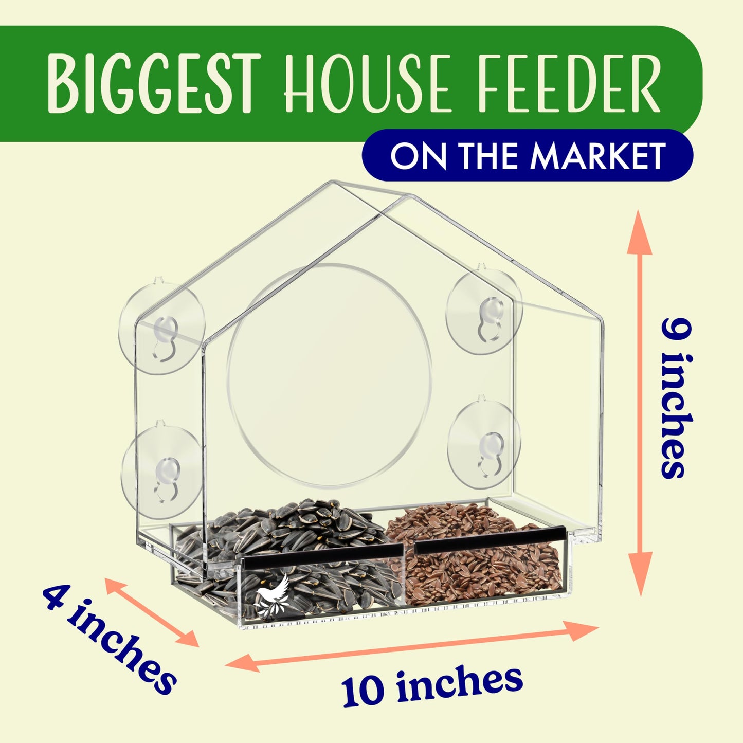 Clear Bird Feeders for Window Viewing Inside - Window Bird House Feeder with Suction Cups - Balcony Birdhouse Feeder with Tray - Easy to Use for Wildlife Lovers, Birding, Kids, Cat, & Elderly
