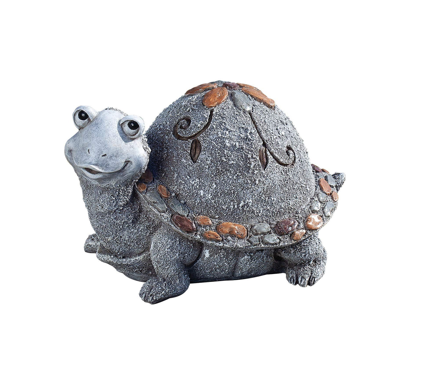 Roman Garden - Pebble Turtle Statue, 6H, Garden Collection, Resin and Stone, Decorative, Garden Gift, Home Outdoor Decor, Durable, Long Lasting