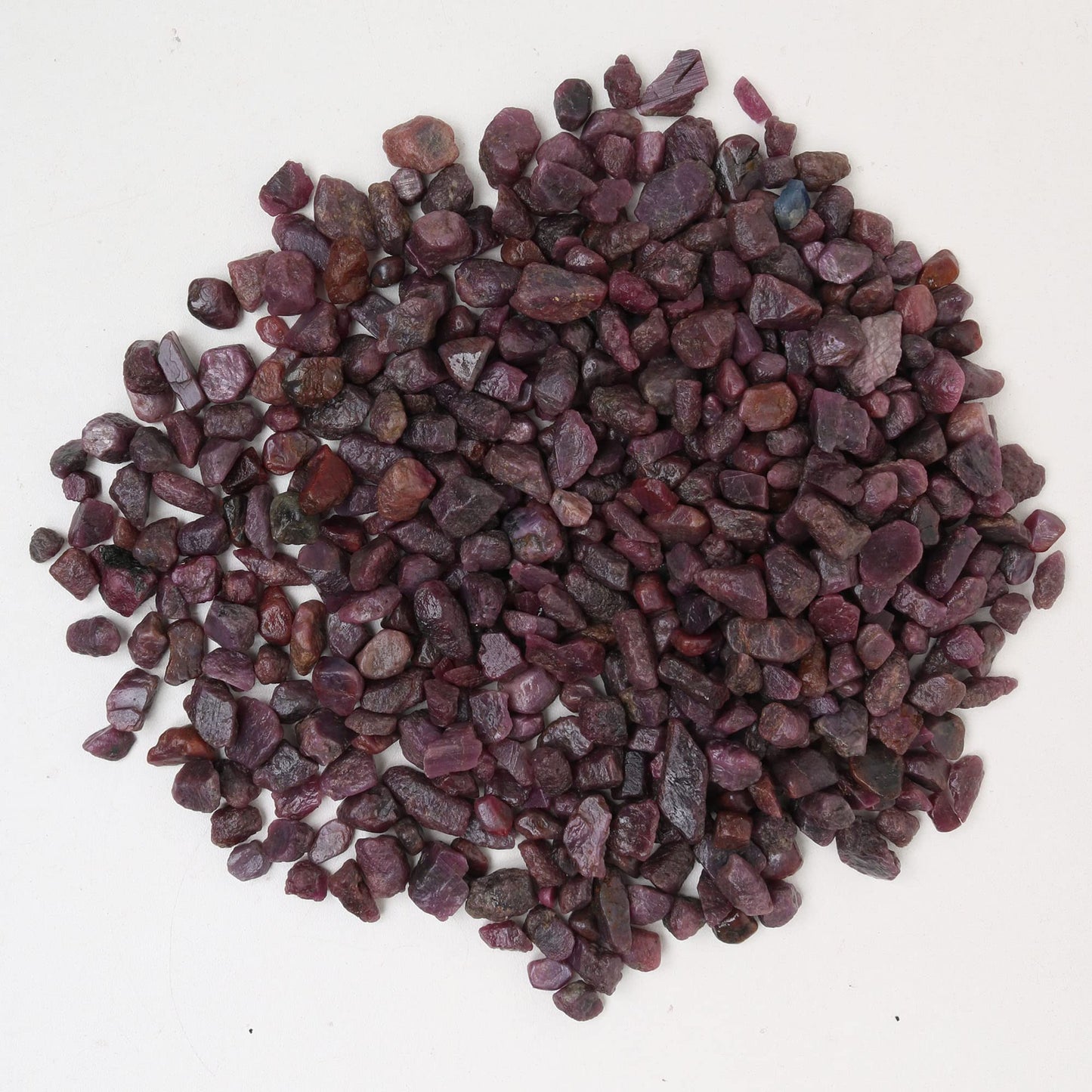 REAL-GEMS Natural Raw Healing Crystals Rough Stones for Tumbling, Cabbing, Polishing, Wire Wrapping, Wicca & Reiki Crystal Healing, Mix Gemstones,7 Chakra (Indian Star Ruby)