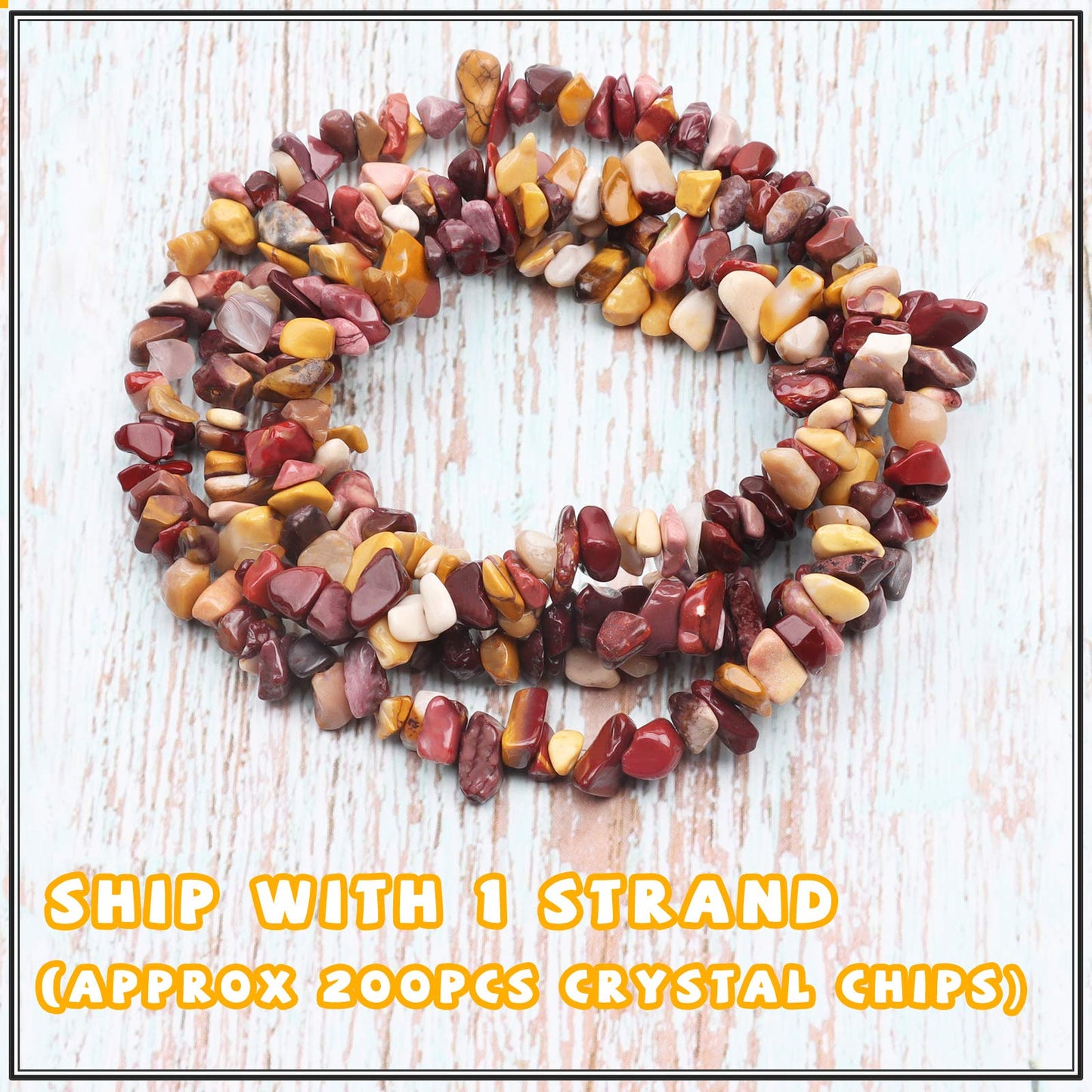 500 pcs Natural Chip Stone Beads, Mookaite 5-8 mm Irregular Gemstones Healing Crystal Loose Rocks Bead Hole Drilled for Jewelry Making Bracelet
