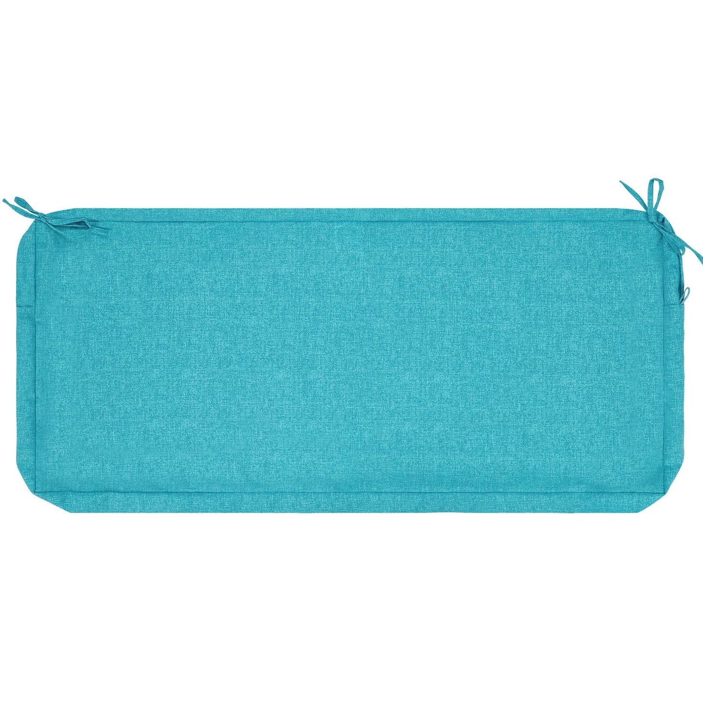 IN4 Care Outdoor Bench Cushion Cover for Patio Furniture,45x18x3 Inch, Water Resistant Swing/Loveseat Cushion Slipcover with Ties for Balcony Porch Garden (Replacement Cover Only), Aqua Blue