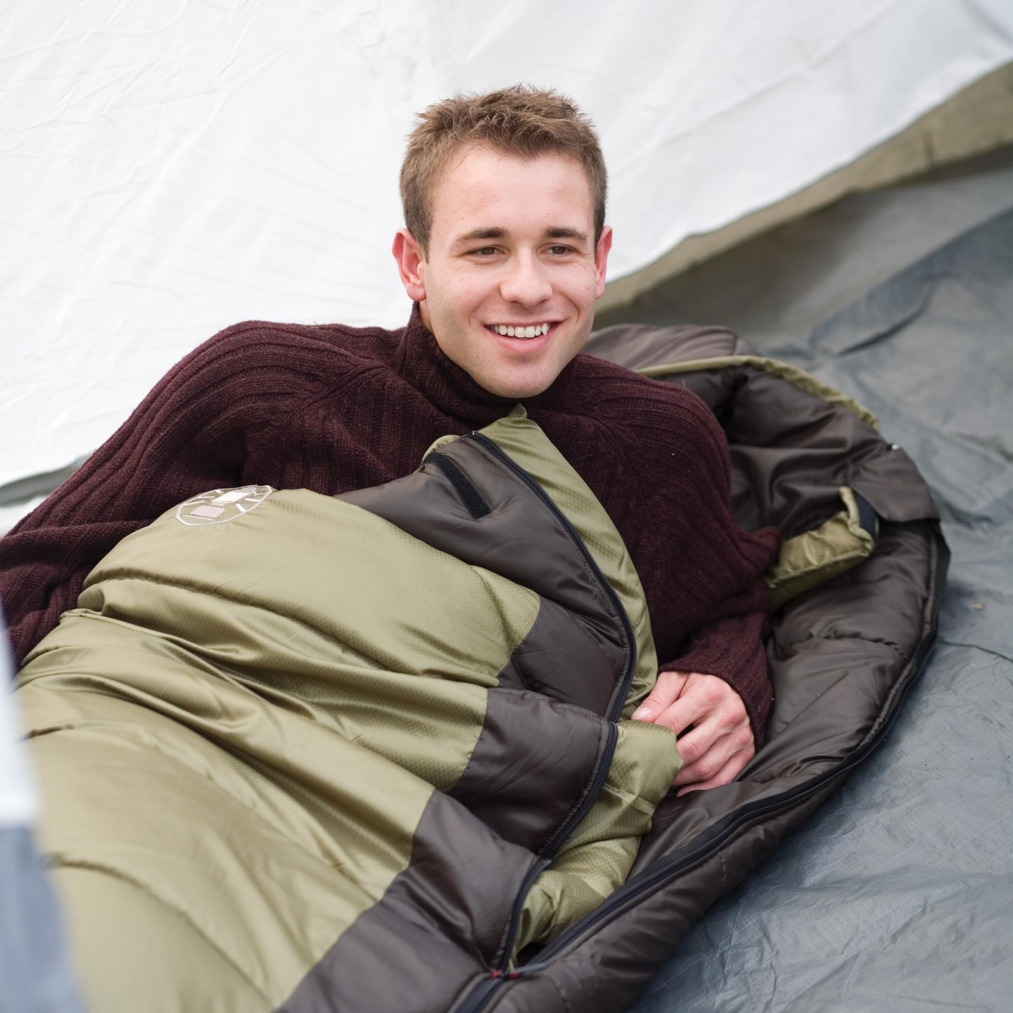 Coleman North Rim 0°F Big & Tall Sleeping Bag, Cold-Weather Mummy Sleep Sack with No-Snag Zipper & Adjustable Hood for Warmth & Ventilation, Large Camping Sleeping Bag