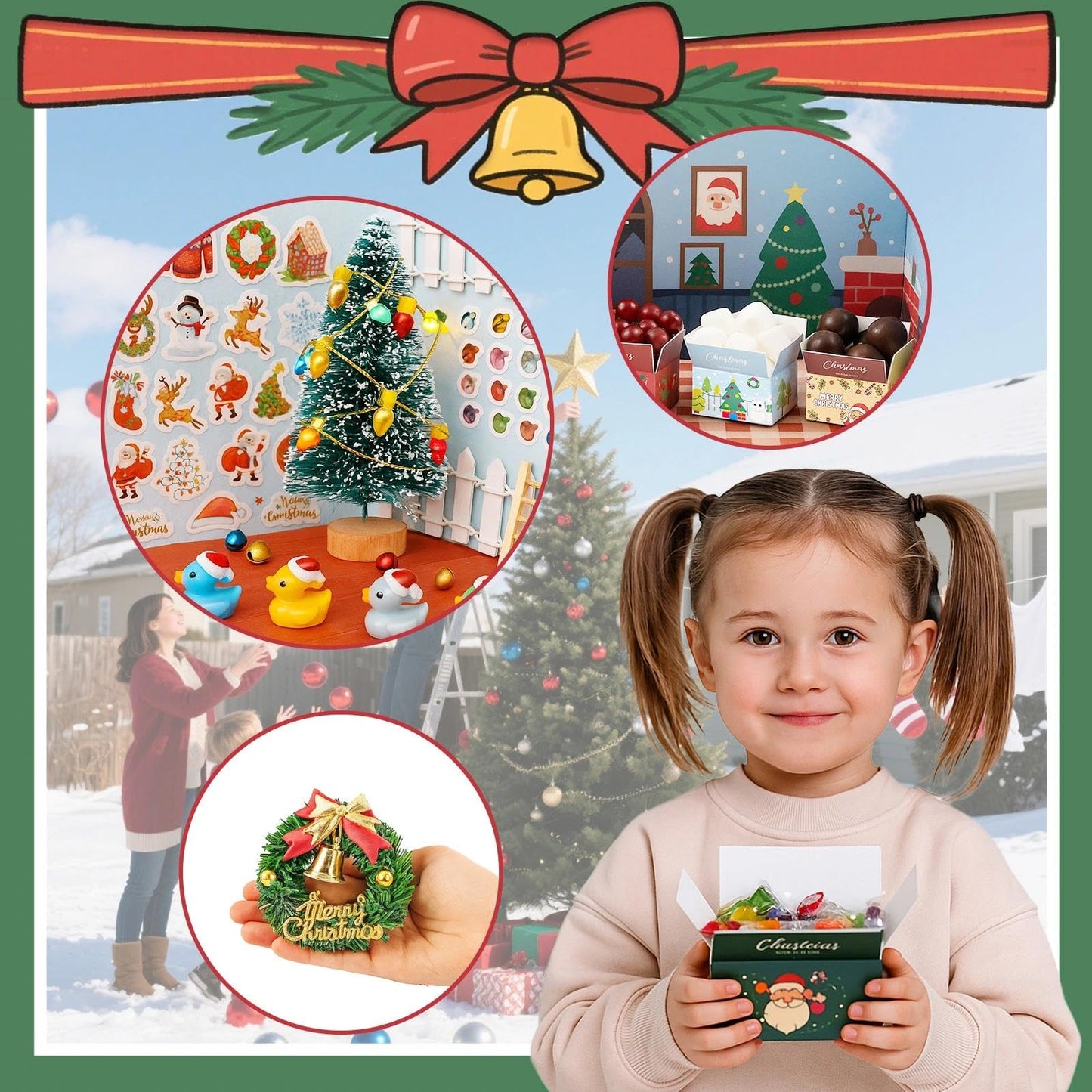 67Pcs Dollhouse Accessories Christmas Miniature Decorations 1:12 Doll House DIY Craft Mini Snowman Gift Boxes Fake Light Festival Holiday Party Favors Christm Gift for Children