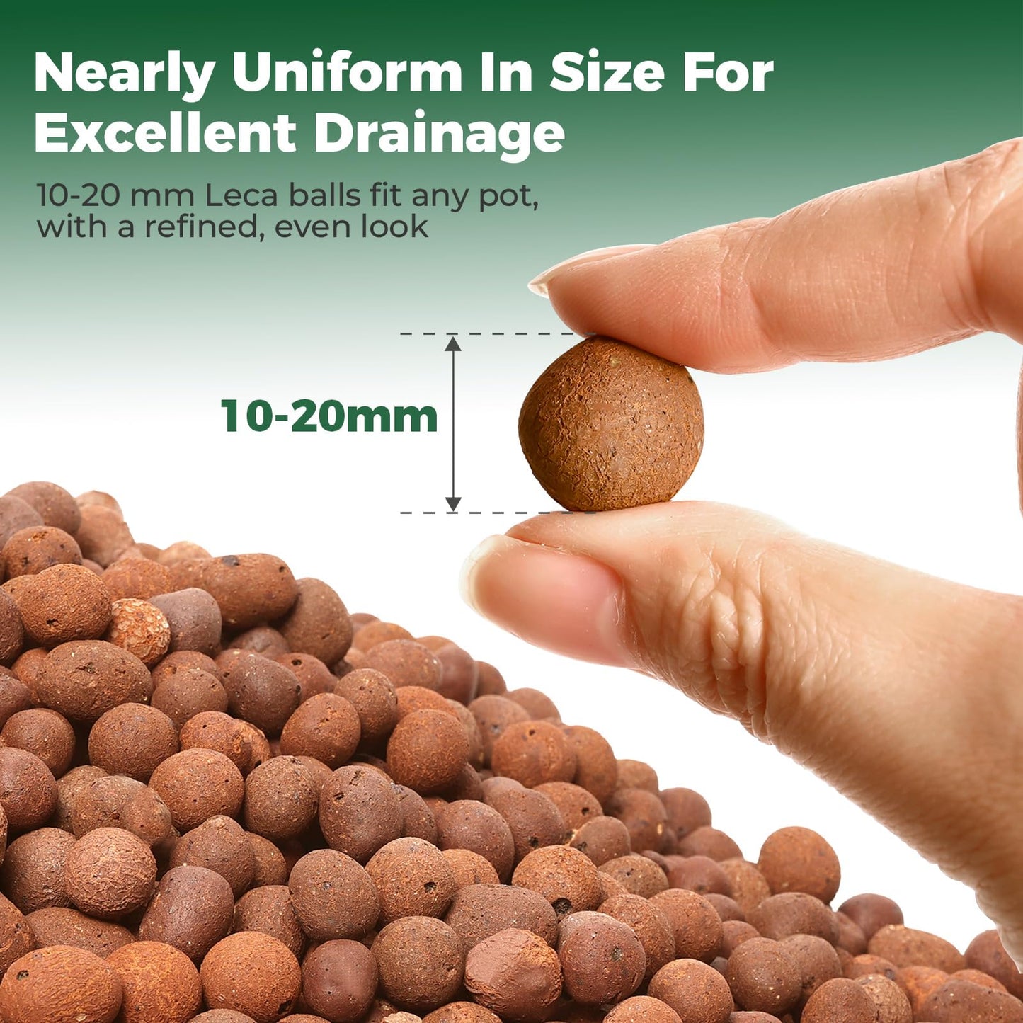 T4U Leca Clay Pebbles for Plants, 4.6qt 10-20 mm Clay Balls for Indoor Plants, Natural Clay Pebbles for Orchid Potting Mix, Hydroponic, Leca Pots, Plant Drainage, Garden Soil