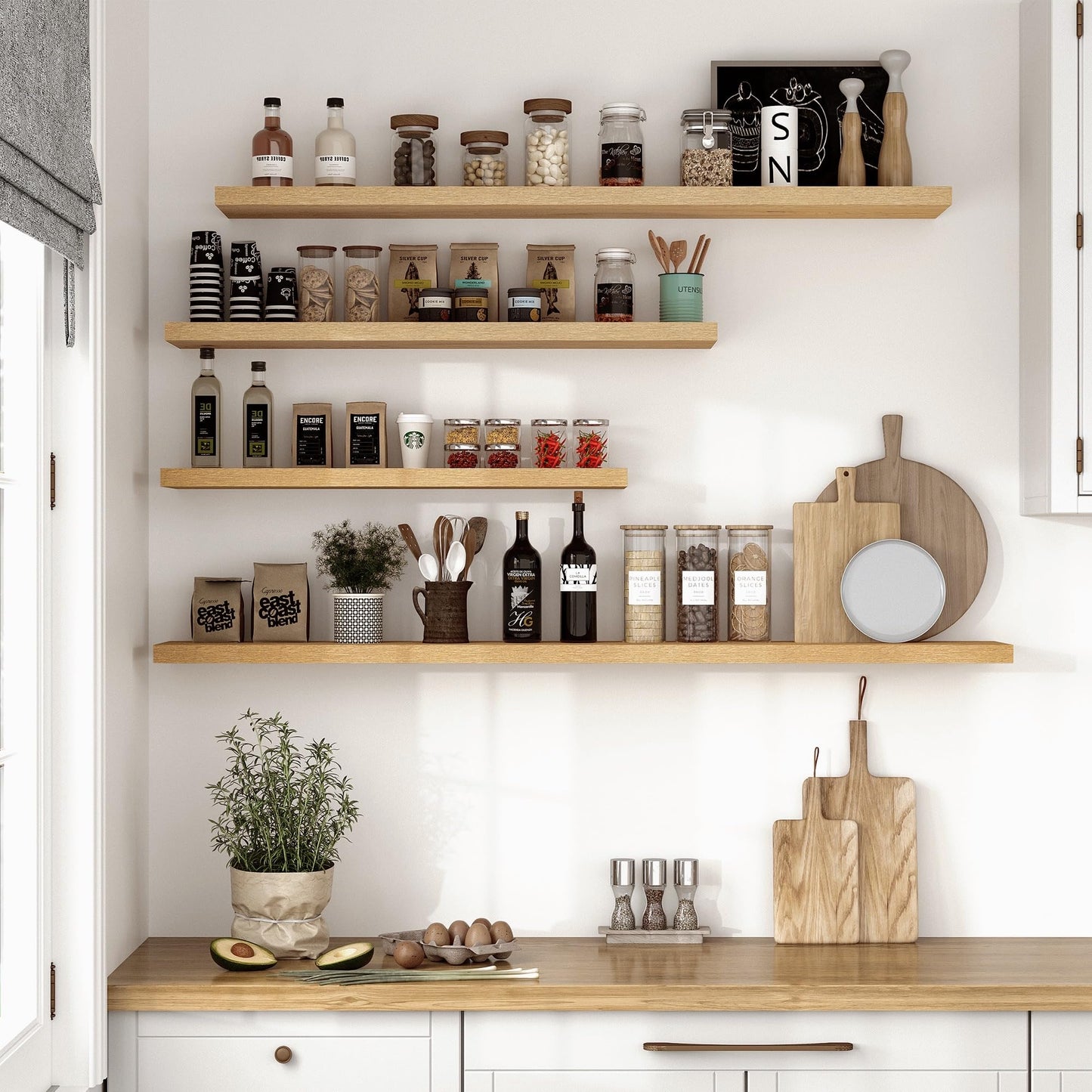 Vivelove 10" Deep Floating Shelves Over Toilet, 10.2" Wall Shelves for Bathroom Bedroom Kitchen Living Room Laundry Room, Modern Rustic Shelves for Home Decor, 10.2"x10.2"x1.5", Set of 2, Oak