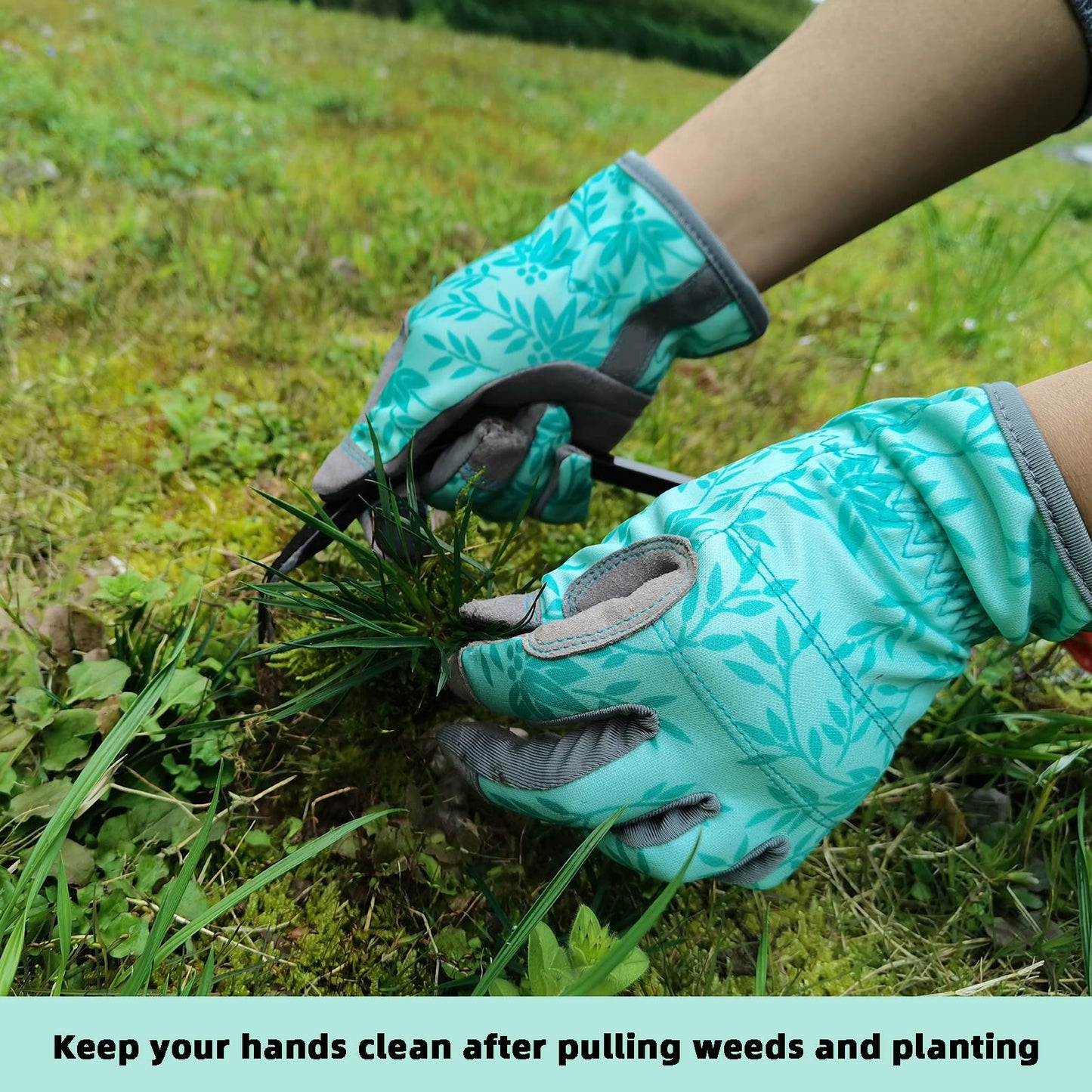 KLDOLLAR Gardening Gloves for Women Thorn Proof Garden Gloves, Leather Womens Garden Gloves Puncture Resistant, Touch Screen Working Gloves for Digging,Weeding,Planting Medium