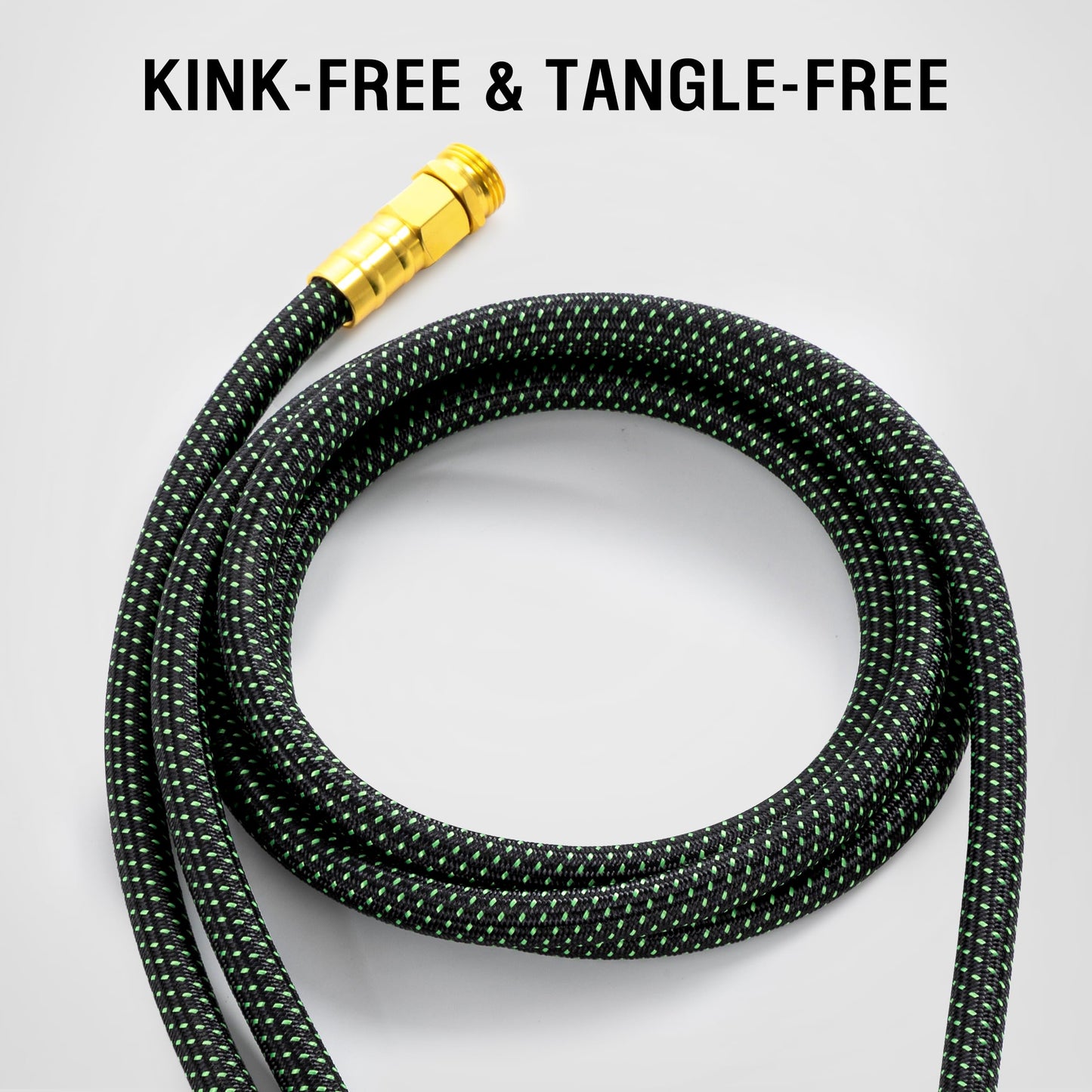 HBlife 50ft Garden Hose, Non Expandable Garden Hose with 10 Function Sprayer Nozzle, Flexible Lightweight Water Hose for Yard, Lawn, Car Wash and Outdoor