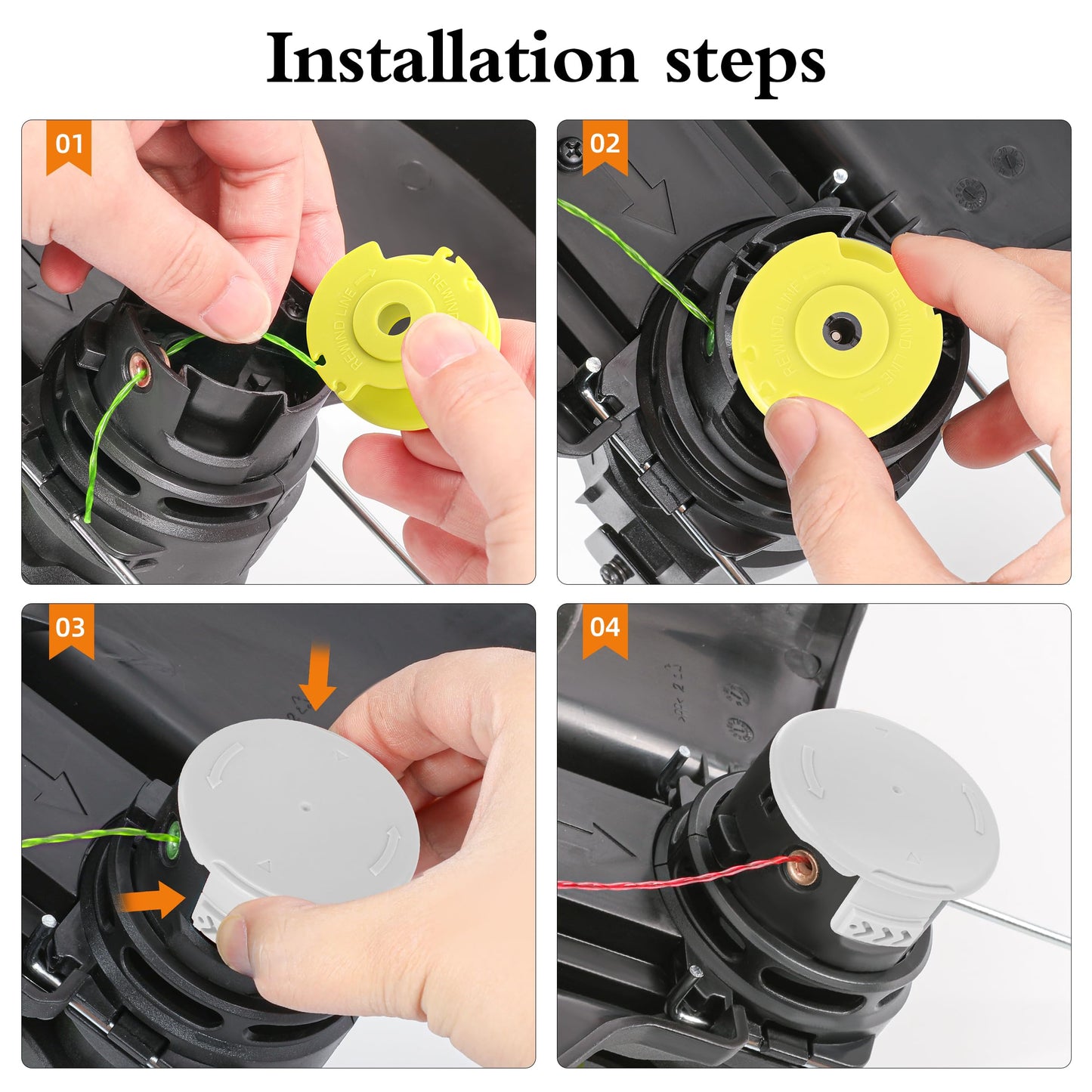 Xgunion Weed Wacker String Replacement for Ryobi One Plus+ AC80RL3 0.08'' String Trimmer Line Compatible with Ryobi Weed Wacker 18V,24V,40V Trimmers (Green)