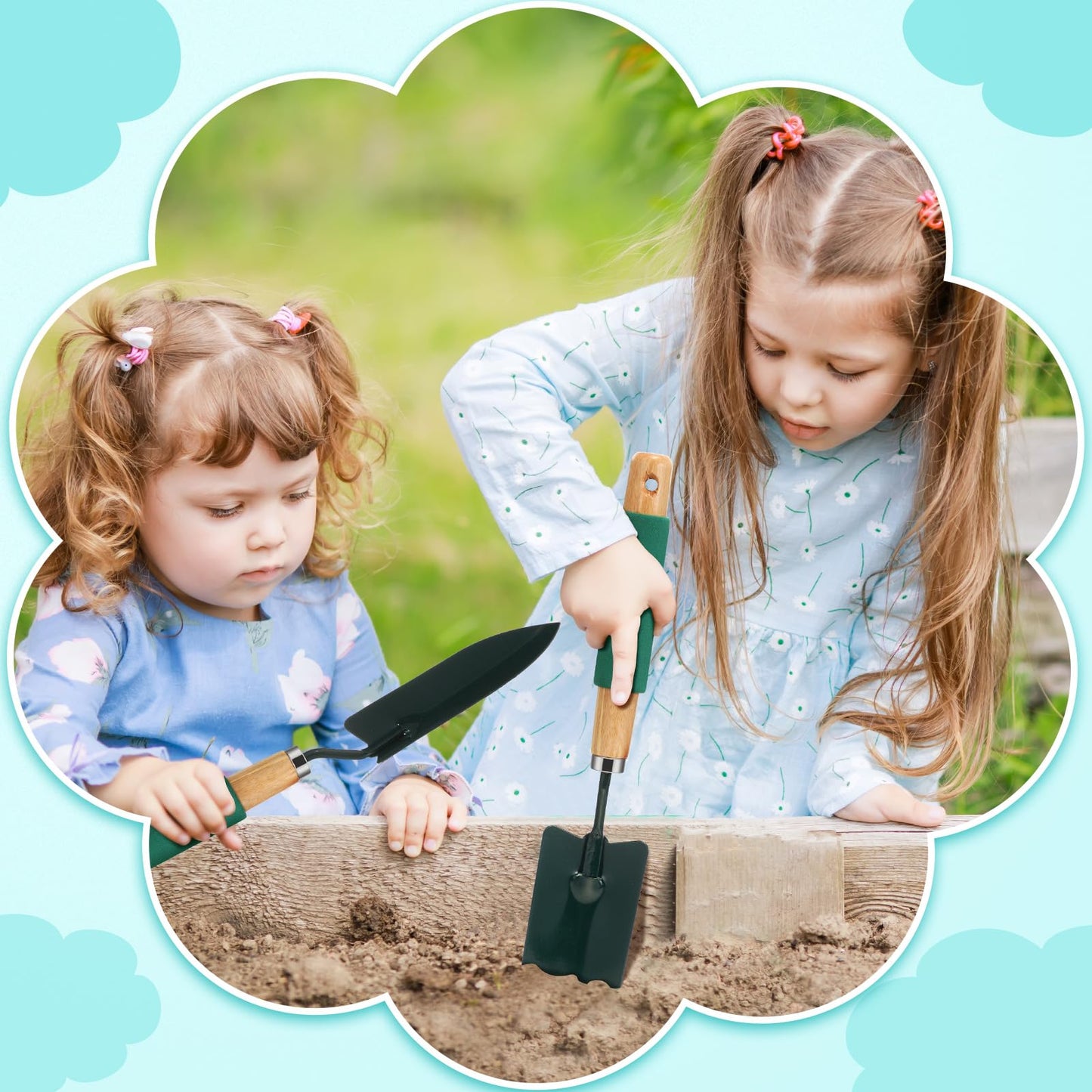 Lasnten 12 Pcs Small Gardening Tool Shovel Digging Trowel Wood Handle 14 Inch Garden Flower Planting Tool for Community Lawn Farm Flower Seed Plant Planting Weeding Indoor Plant Care