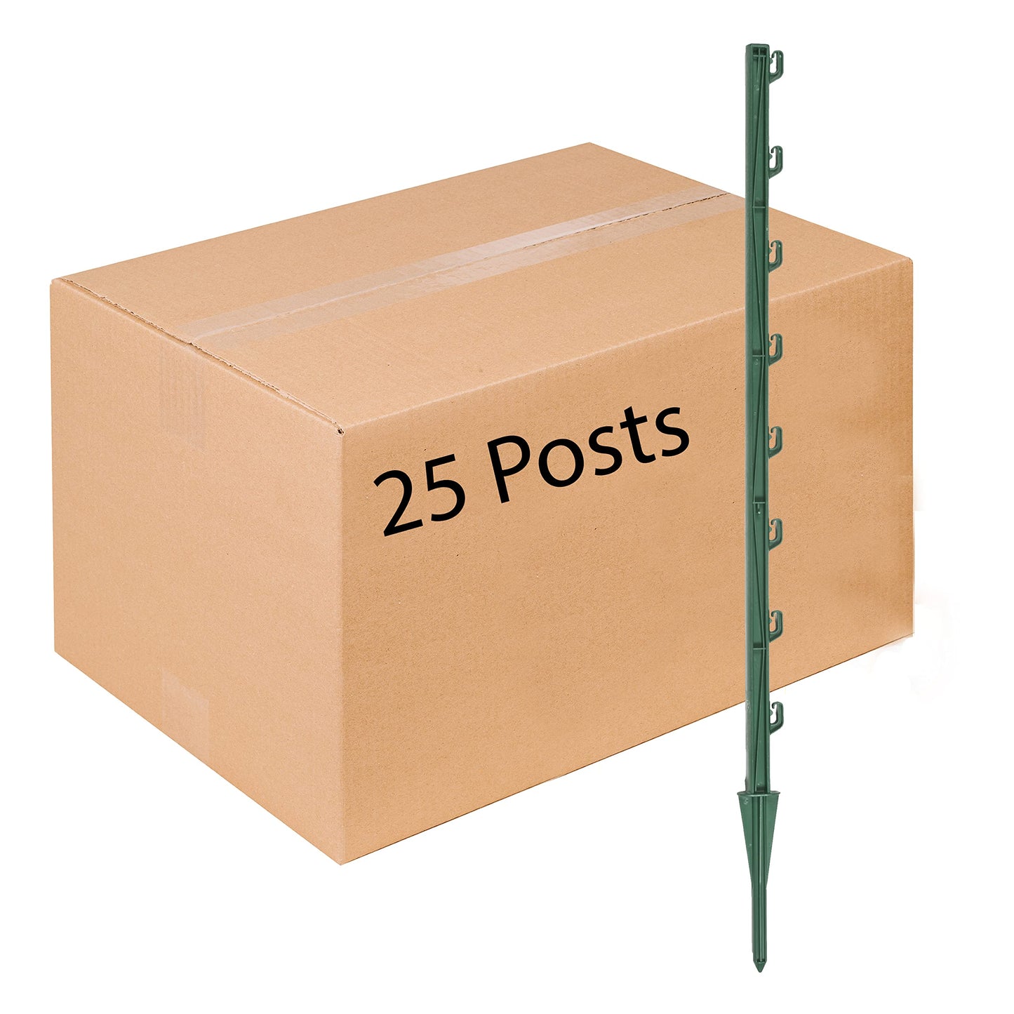 Fi-Shock P-30G 30 Inch Garden Fence Post, Ideal for Gardens and Temporary Fencing - 25 Pack