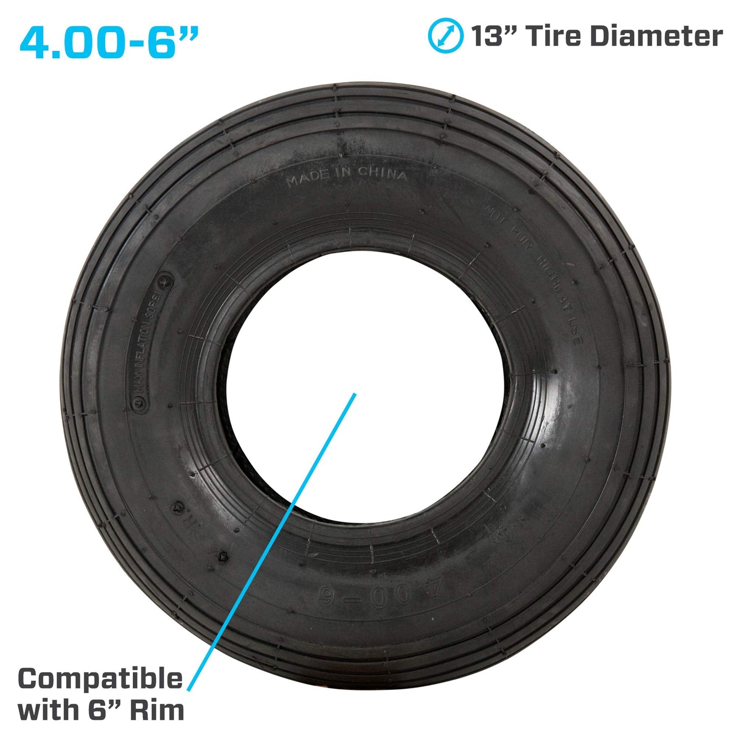 Marathon 4.00-6" Replacement Pneumatic Wheel Tire and Tube