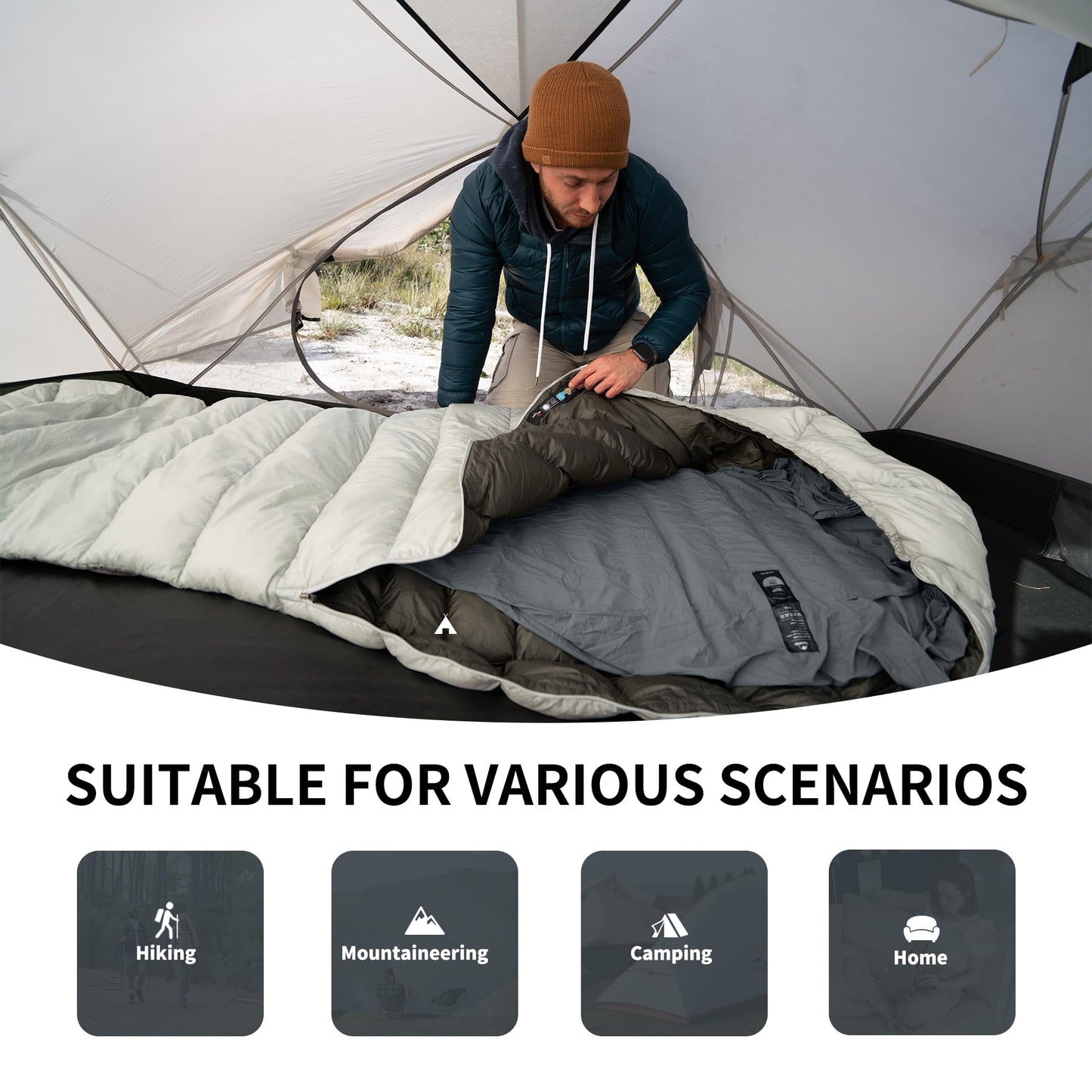 Naturehike 4.5oz Ultralight Washable Sleeping Bag Liner, Lightweight Adult Sleep Sack & Travel Sheets for Backpacking, Hotel, Camping, Hostels, ZY20 Blue