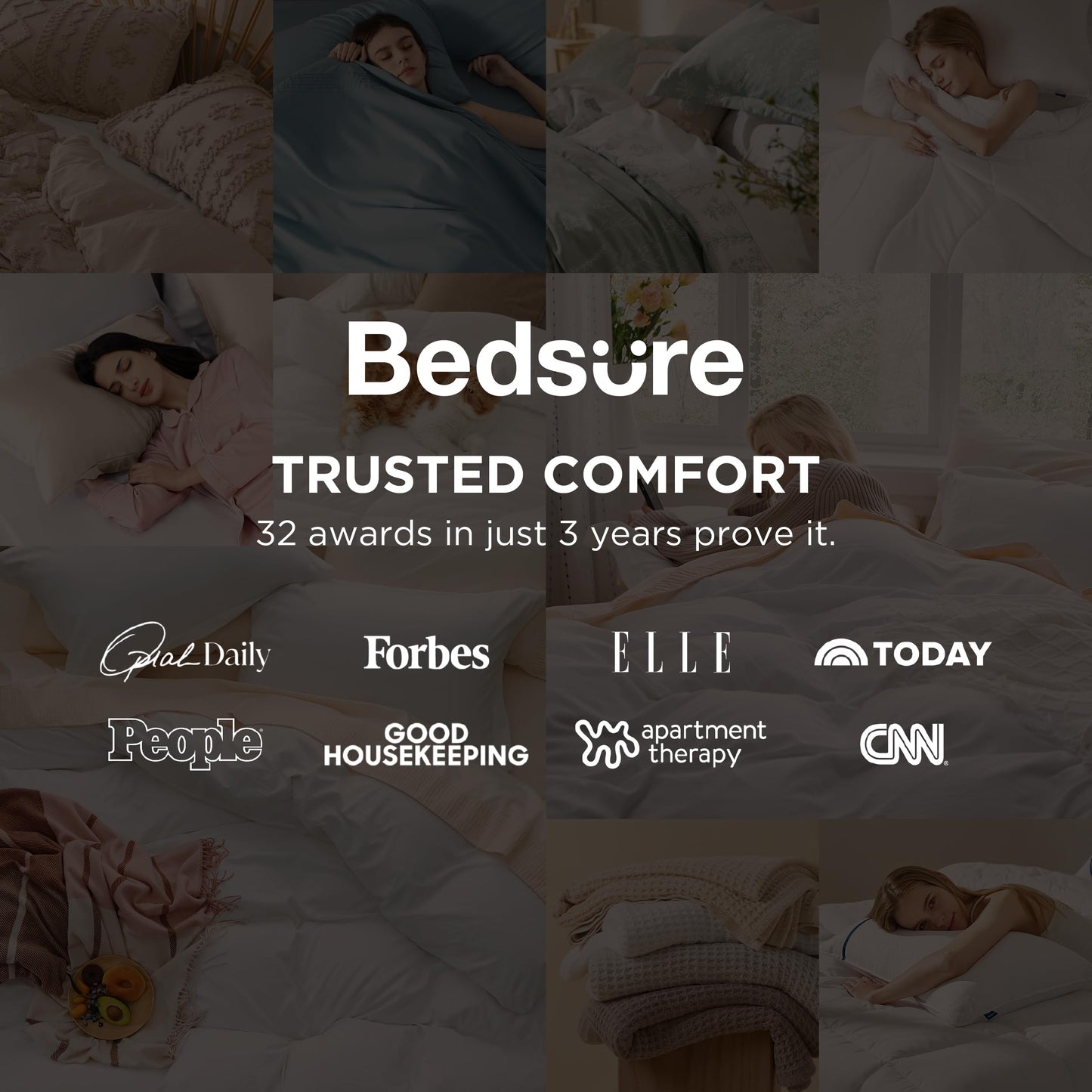 Bedsure Oat Milk Duvet Cover Queen Size - 3 Pieces Prewashed Cotton-Like Polyester Extra Soft Bedding Set, Includes 1 Duvet Cover 90x90 Inches with Zipper Closure & 2 Pillow Shams, No Comforter