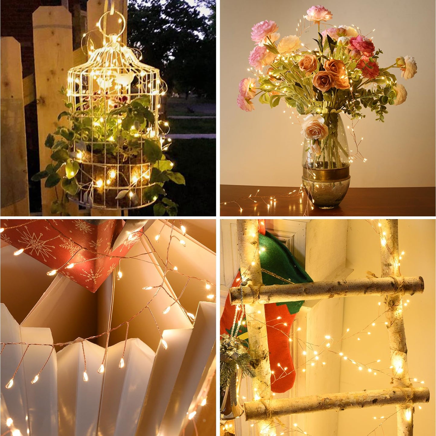 Dailyart Fairy Lights Plug in, 500 Led with Remote 42Ft Small Warm String Lights with Timer Long Twinkle Waterproof String Fairy Lights for Bedroom Outdoor Indoor Decor,Gold Wire