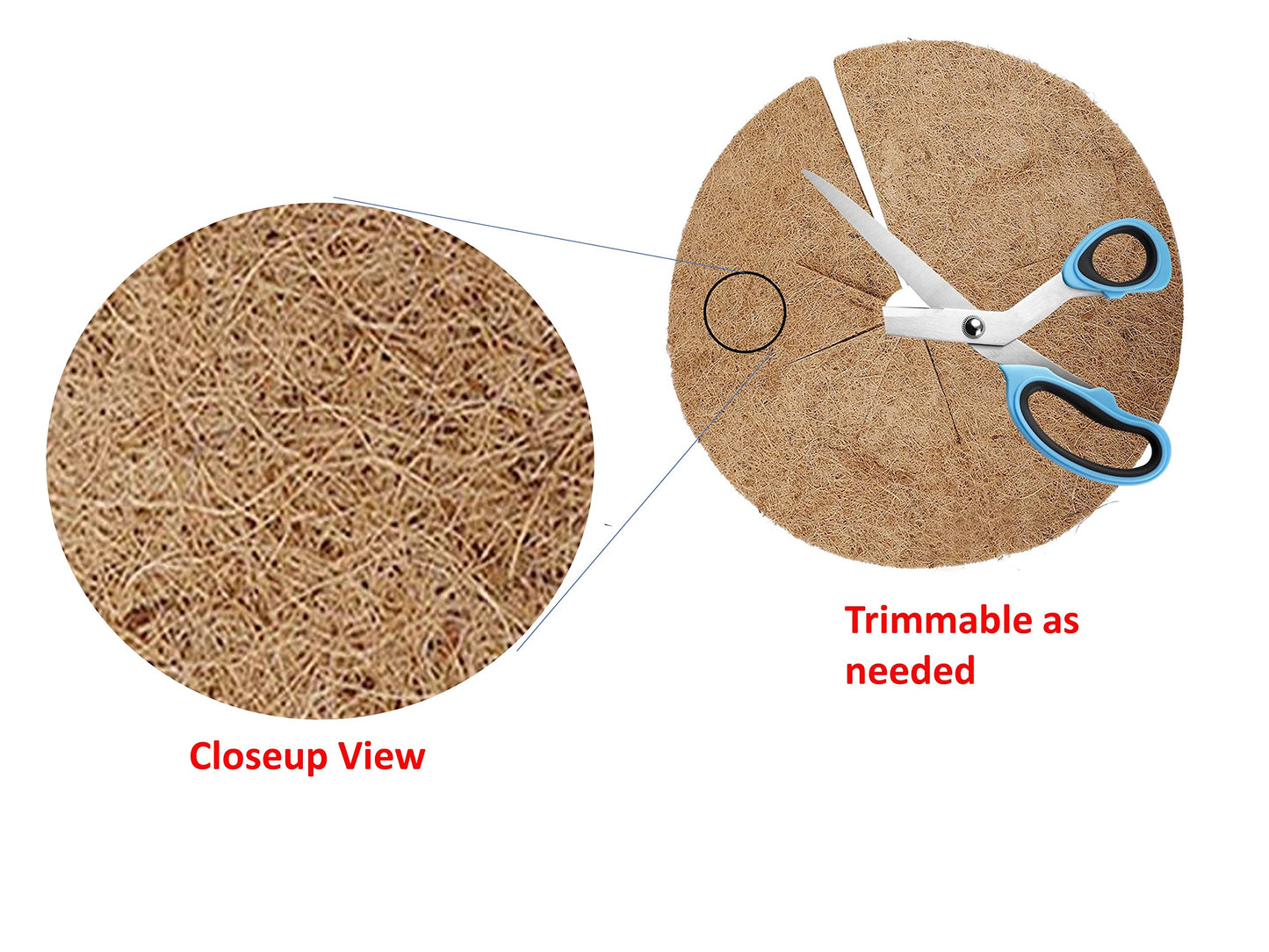 Deepthi 24-Inch Coco Coir Mulch Mats – Pack of 3 Natural Coconut Fiber Discs – Tree Ring Guards, Pot Covers, Sapling Root Protection, Weed Barrier, Moisture Retention for Garden & Potted Plants