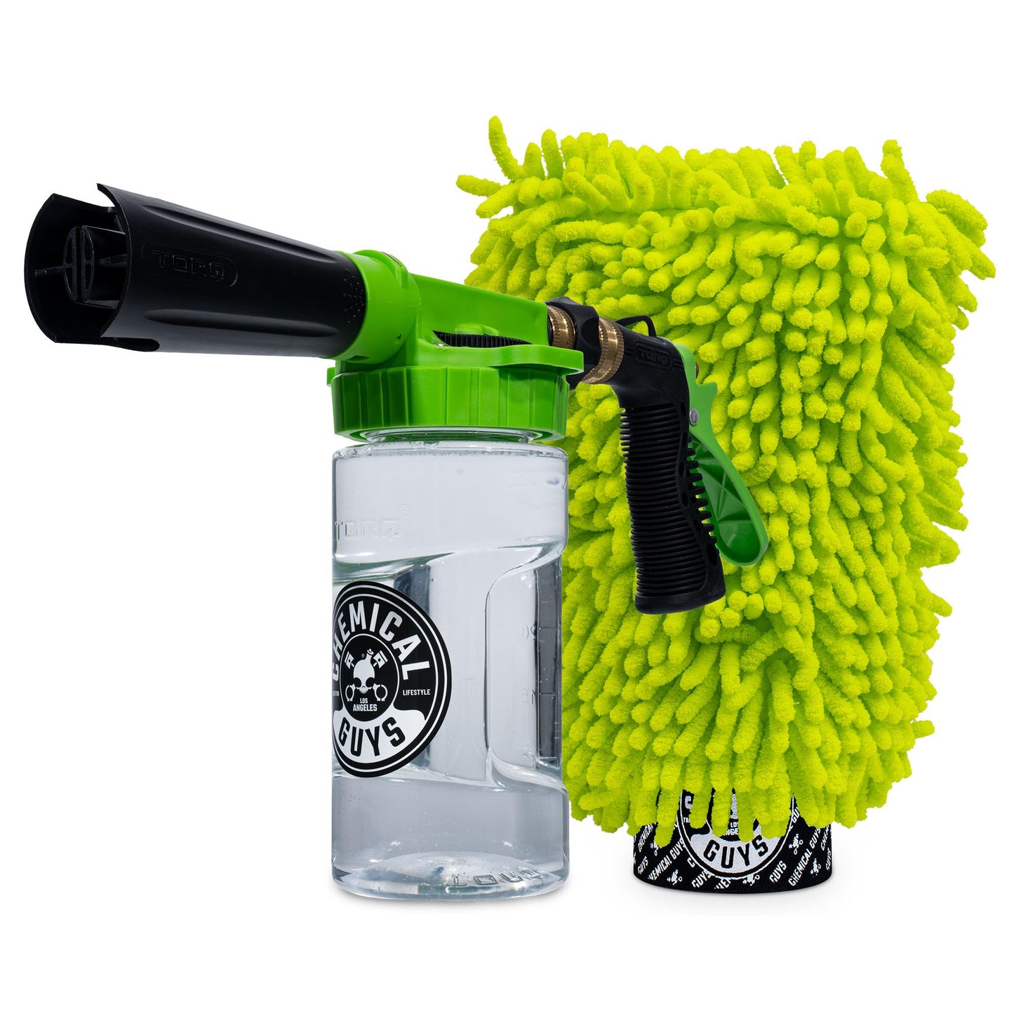 Chemical Guys Foam Blaster 6 Car Wash Gun, Chemical Guys Foam Gun, and Chenille Scratch-Free Microfiber Wash Mitt - Connects to Any Garden Hose for Thick Suds - Safe for Cars, Trucks, SUVs - 2 Items