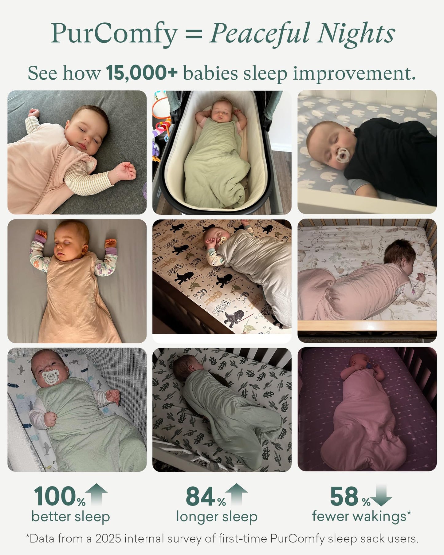 PurComfy Supersoft Sleep Sack 1.0 TOG, Premium Bamboo Viscose Baby Sleeping Bag, 2-Way Safe Zipper Sleep Sacks 6-15 Months (Forest)