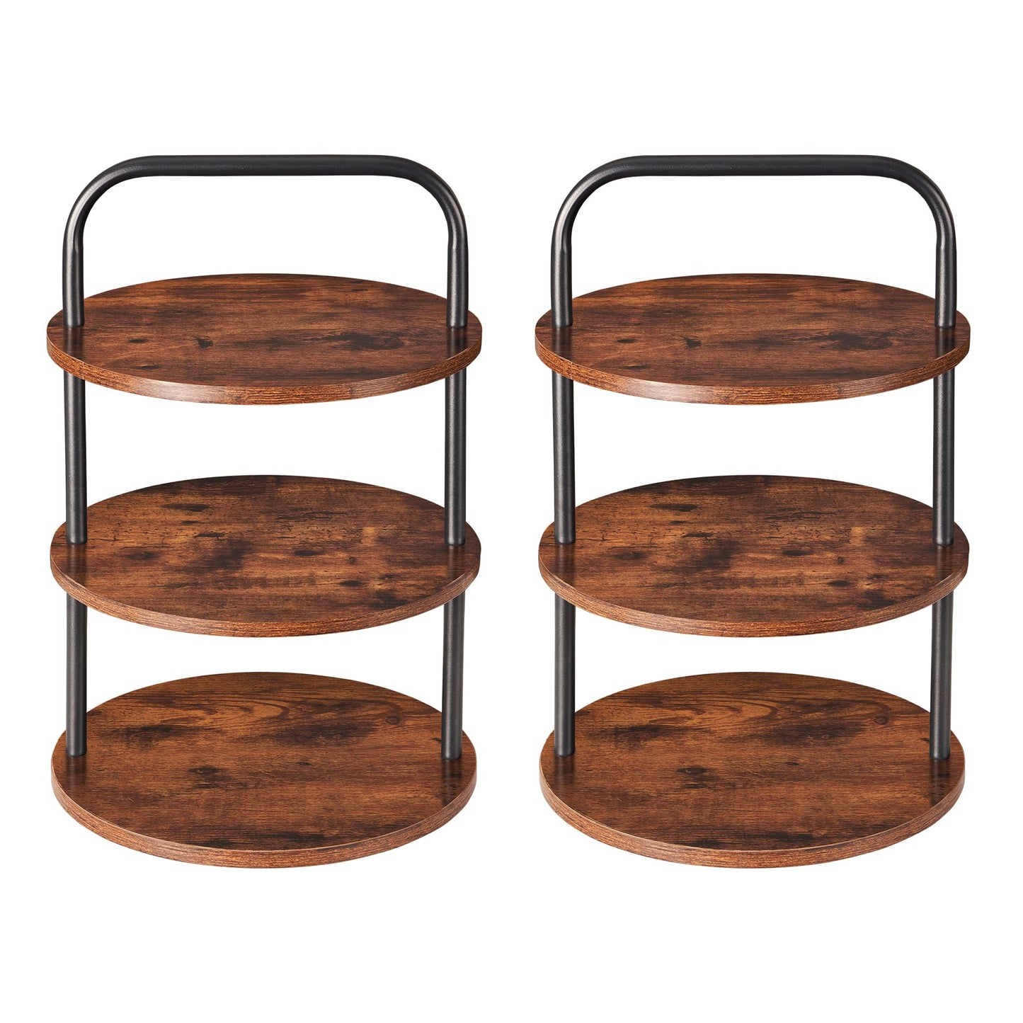 Cupcake Stand 2 Pack, Tower-Style Value Set for 100 Cupcakes - Large 3-Tier Dessert Table Display & Serving Tray Sets, Tiered MDF Cake Stands for Wedding Birthday Baby (Save $10vs Singles)