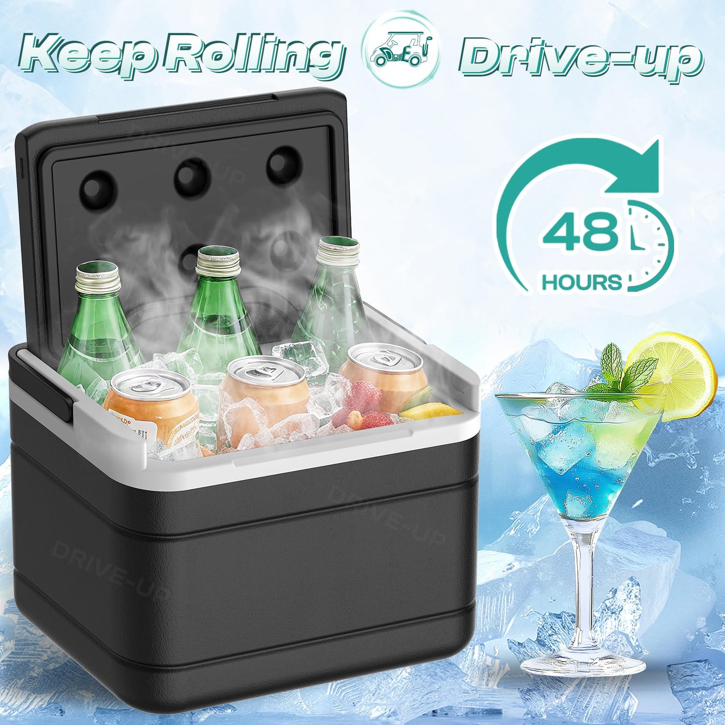 DRIVE UP Club Car Precedent Cooler, Club Car Coolers Kit Caddy for Club Car Precedent and Club Car Tempo and Onward OEM 102588101 103886801