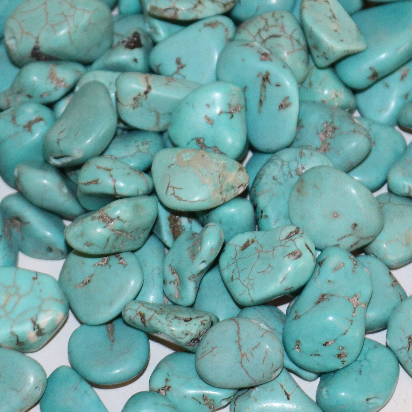 REAL-GEMS Natural Raw Healing Crystals Rough Stones for Tumbling, Cabbing, Polishing, Wire Wrapping, Wicca & Reiki Crystal Healing, Mix Gemstones,7 Chakra (Turquoise)