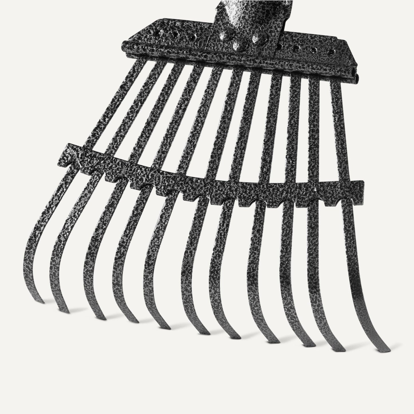 Amazon Basics - Garden Rake, 38.5" - 80.5" Adjustable Steel Handle, Black