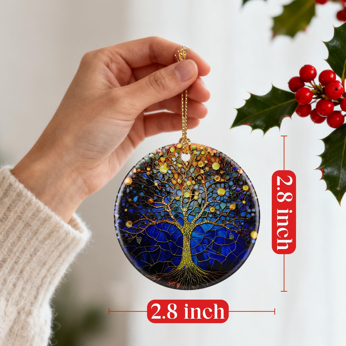 Tree of Life Ornament – Christmas Ornament, Christmas Tree Decor, & Perfect Holiday Decor | Housewarming Gifts, Gifts for Mom and Women