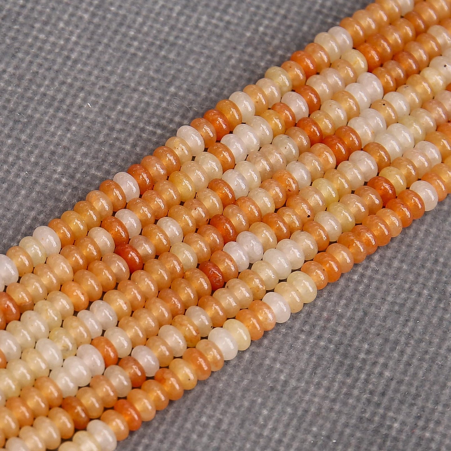 BONNY BOXX 1 Strand (150PCs) Natural 2 * 4mm Red Aventurine Rondelle Beads, Natural Abacus Disk Stone Beads Loose Spacer Gemstone for DIY Bracelet Necklace Jewelry Making