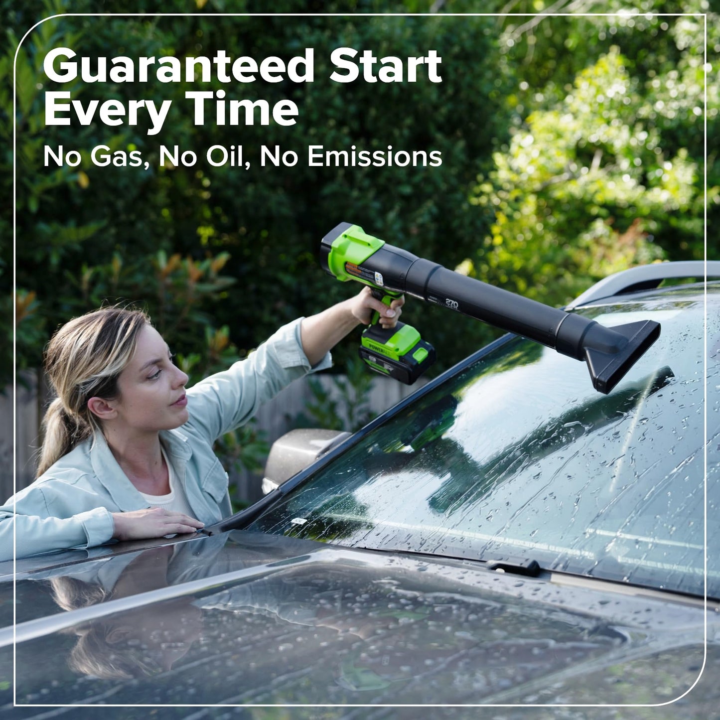 Greenworks 24V (270 CFM / 130 MPH) Brushless Compact Leaf Blower, Powerful for Yard, Patio, Deck and Driveway Cleanup, Includes 3.0Ah USB-C Battery and GaN Charger