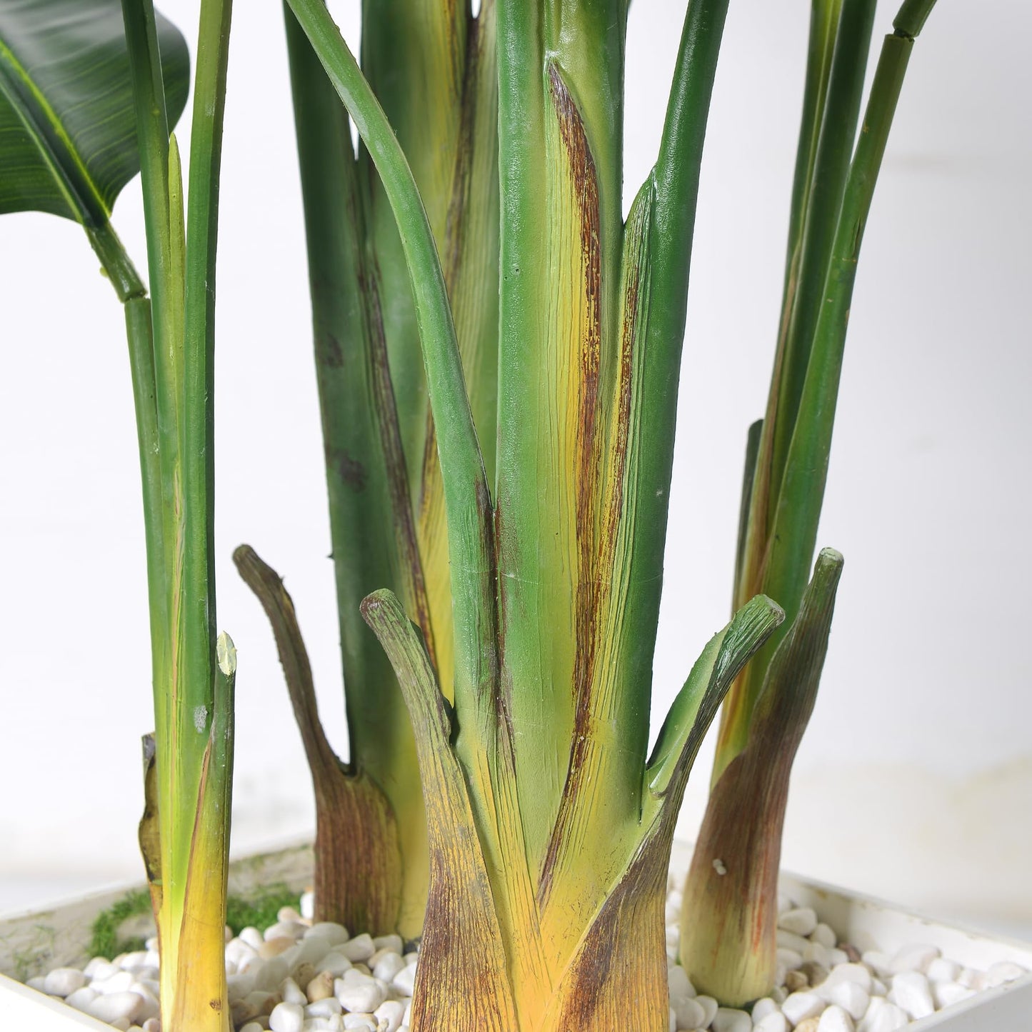 HAIHONG Bird of Paradise Artificial Plant 6FT, Faux Tropical Palm Tree with White Tall Planter, Large Fake Plants in Pot for Home Office Living Room Decor Indoor