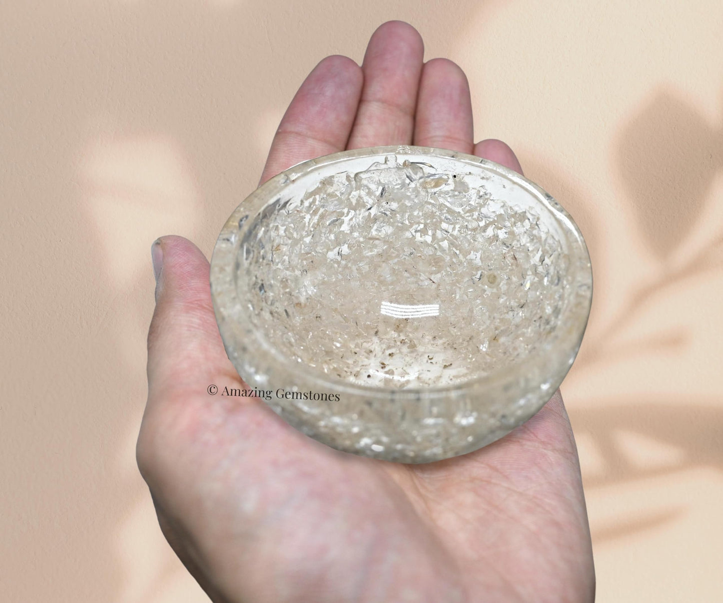 Amazing Gemstone Clear Quartz Orgonite Orgone Crystal Gemstone Bowl - 3" Orgonite Clear Quartz Crystal Bowl for Meditation, Crystals and Healing Stones Gift and Protection