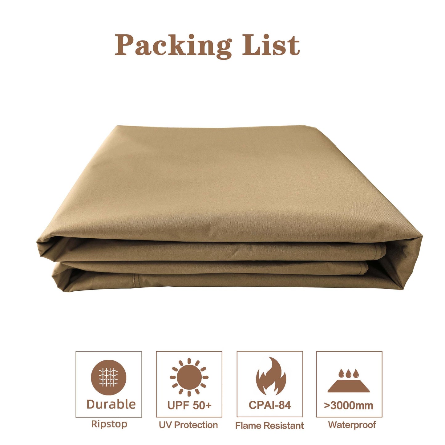 SCOCANOPY Gazebo Replacement Cover Top Fit for Winslow Gazebo (10X10 FT) Modle # L-GZ038PST-3A, (Beige)