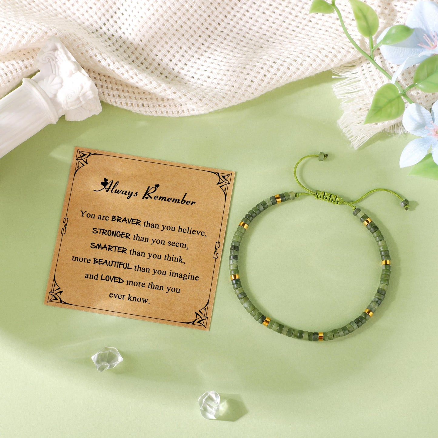 JoycuFF Teen Gifts Teenages Bracelets Teen Trendy Stuff Birthday Christmas Gifts Natural Stone Bracelets Cute Teenager Jewelry for Women Friends Sister Mom Daughter Wife Friend