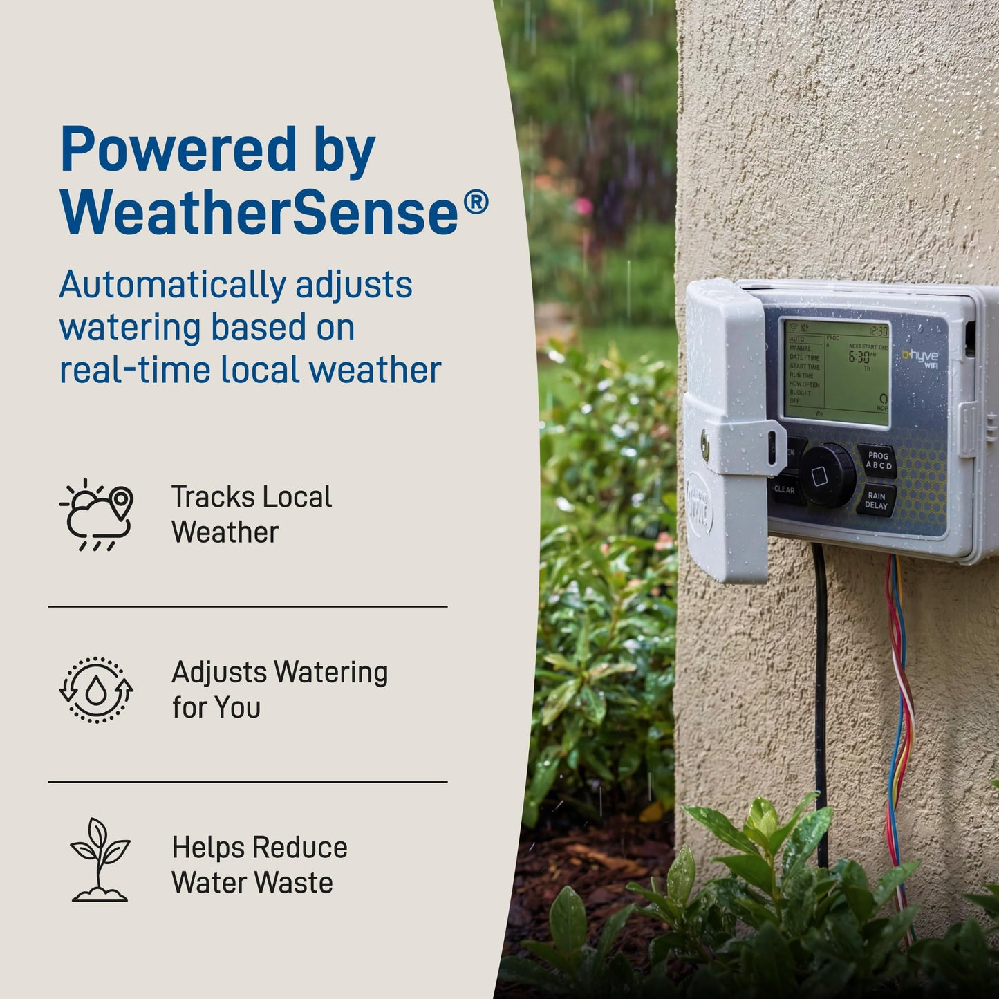 Orbit B-hyve Smart Indoor/Outdoor Sprinkler Controller - 6-Zone - App Controlled Smart Controller with Custom Irrigation Schedules - Weatherproof Multi-Zone Sprinkler System - 57946