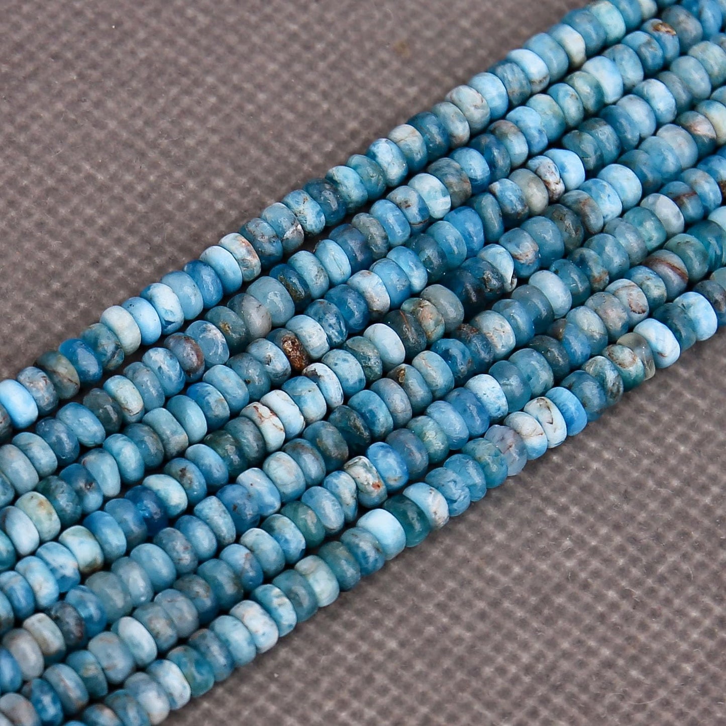 BONNY BOXX 1 Strand (150PCs) Natural 2 * 4mm Apatite Rondelle Beads, Natural Abacus Disk Stone Beads Loose Spacer Gemstone for DIY Bracelet Necklace Jewelry Making