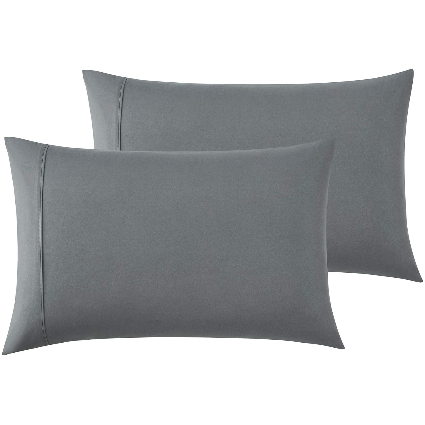 Queen Bed Sheet Set, 6 PC Super Soft Microfiber Bedding Set, Wrinkle & Fade Resistant Sheet Set, Hotel Quality Fits Mattress Up to 14'' Deep Pocket, Grey