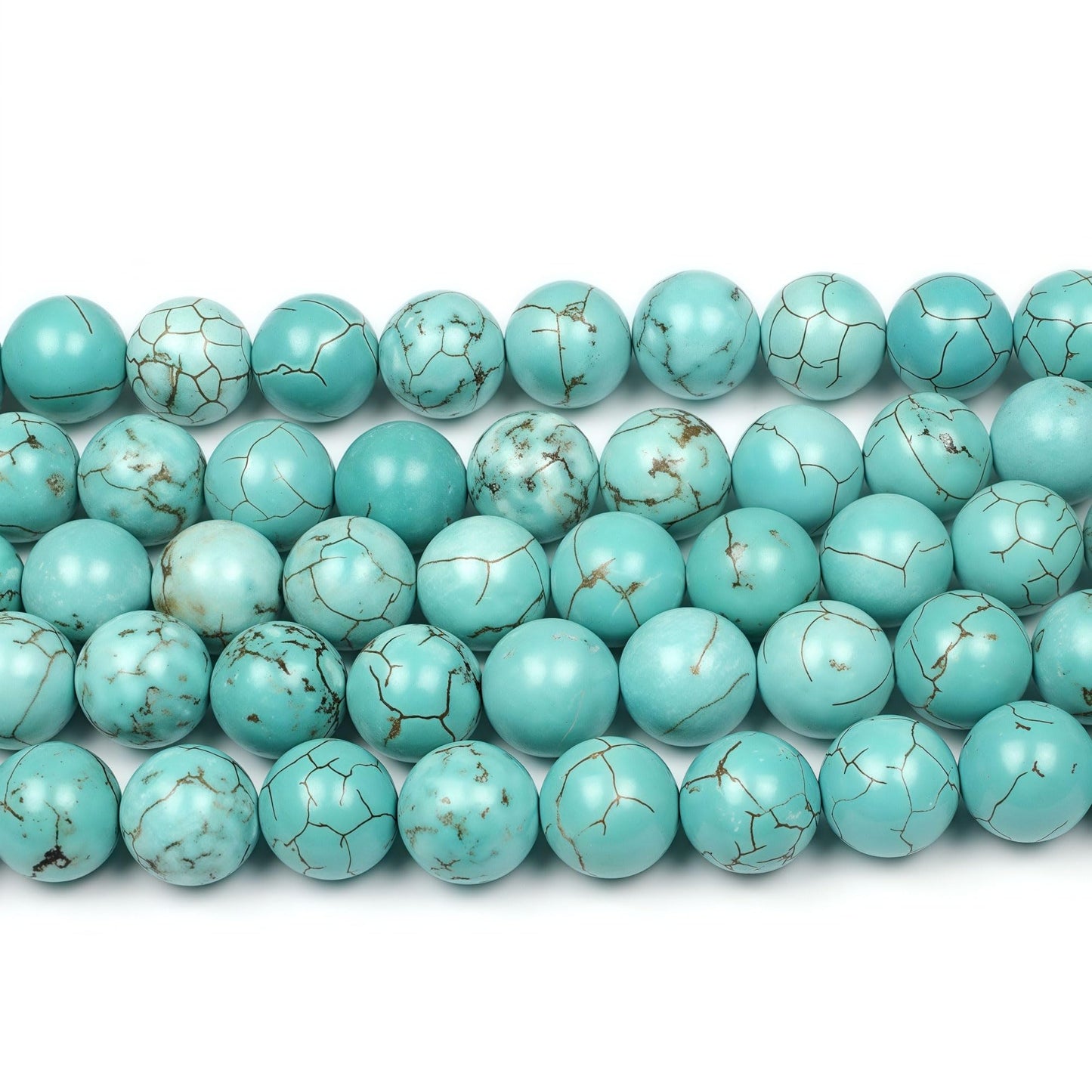 MJDCB Best Sellers Stone Beads Turquoise Round Loose Beads for Jewelry Making DIY Bracelet Necklace (10mm)
