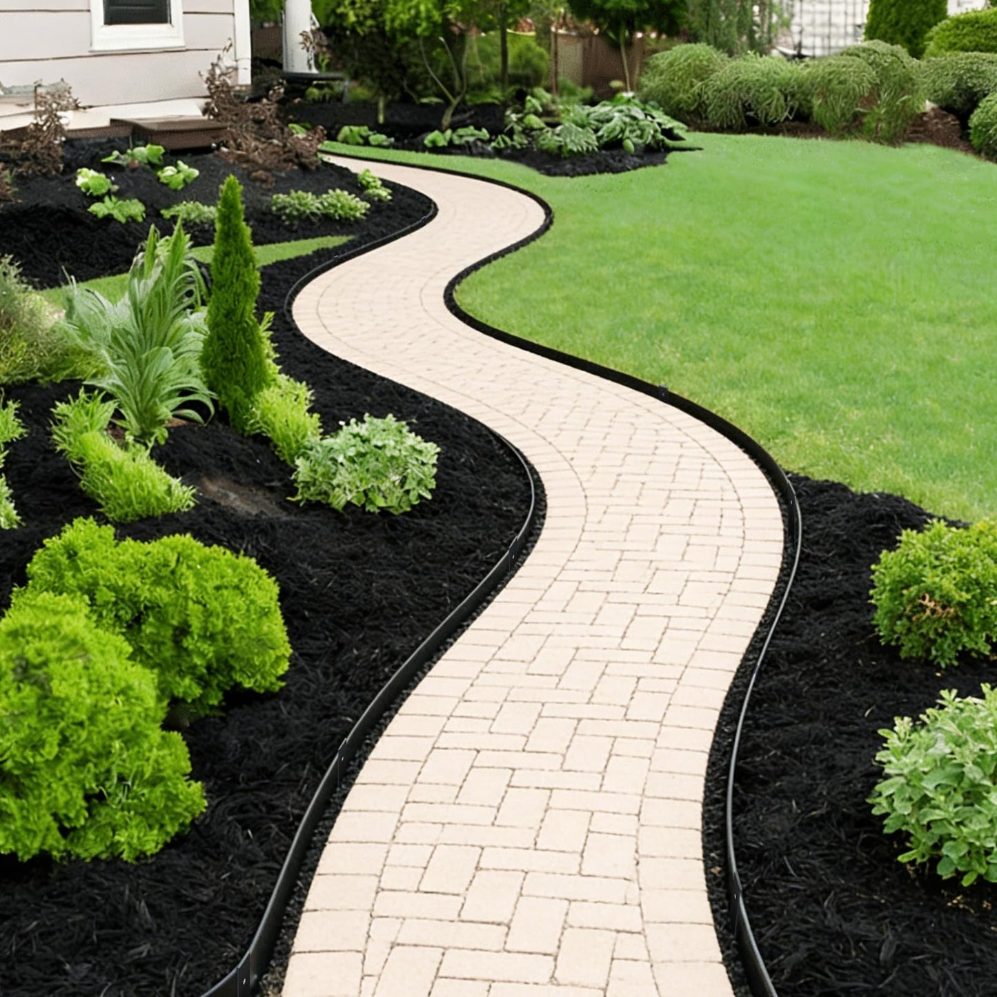 Galvanized Steel Landscape Edging Metal Landscape Edging Black Steel Landscaping Metal Garden Edging Border 6 Inch Depth 40 Inch Strips 6pcs for Lawn Yard 20 Feet Total (with 6 Clips)