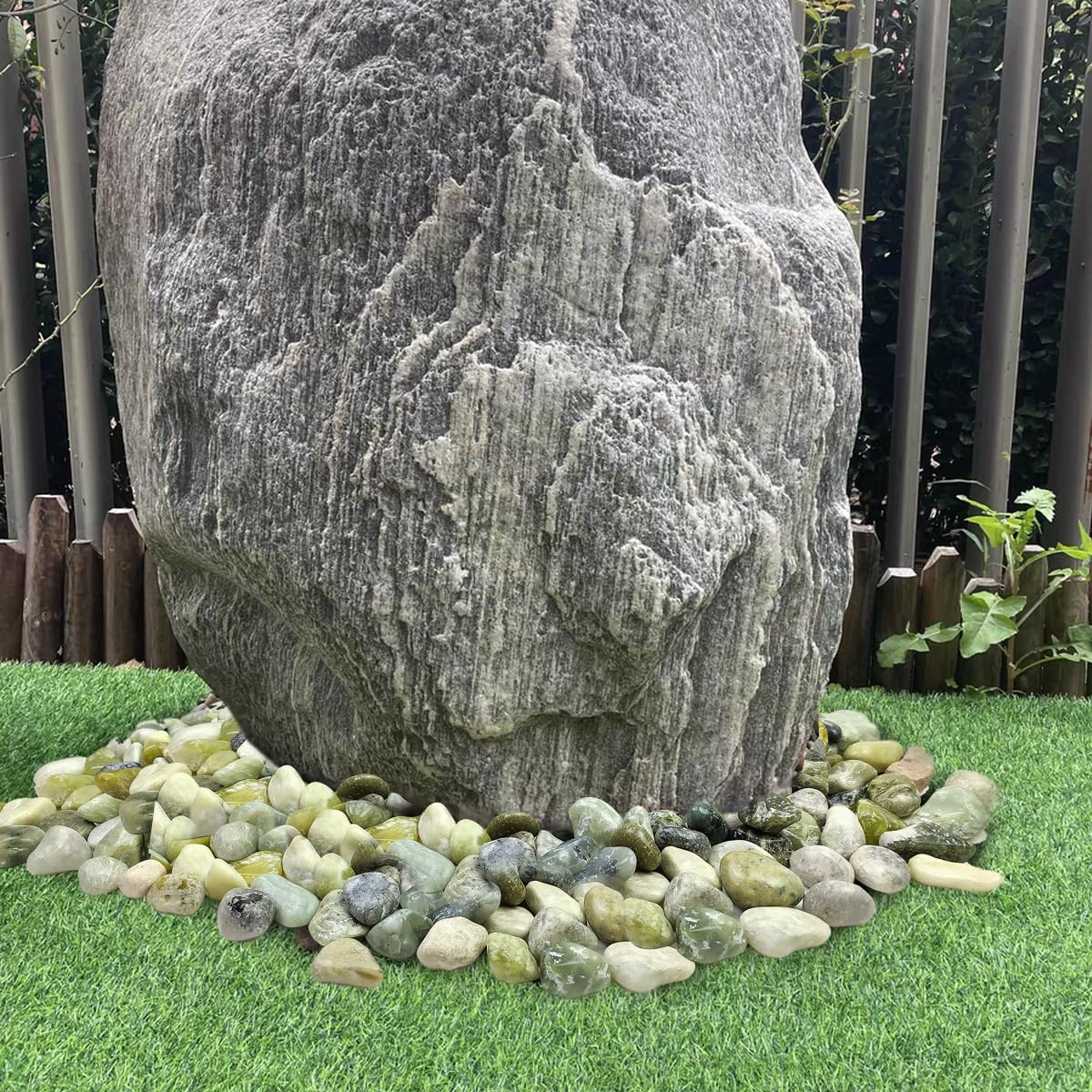 YISZM 2lbs Jade Pebbles for Plants, 1-2 Inch High Polished Natural River Rocks for Landscaping, Decorative Stones Vase Filler Fish Tank Aquariums Garden Outdoor and Indoor DIY