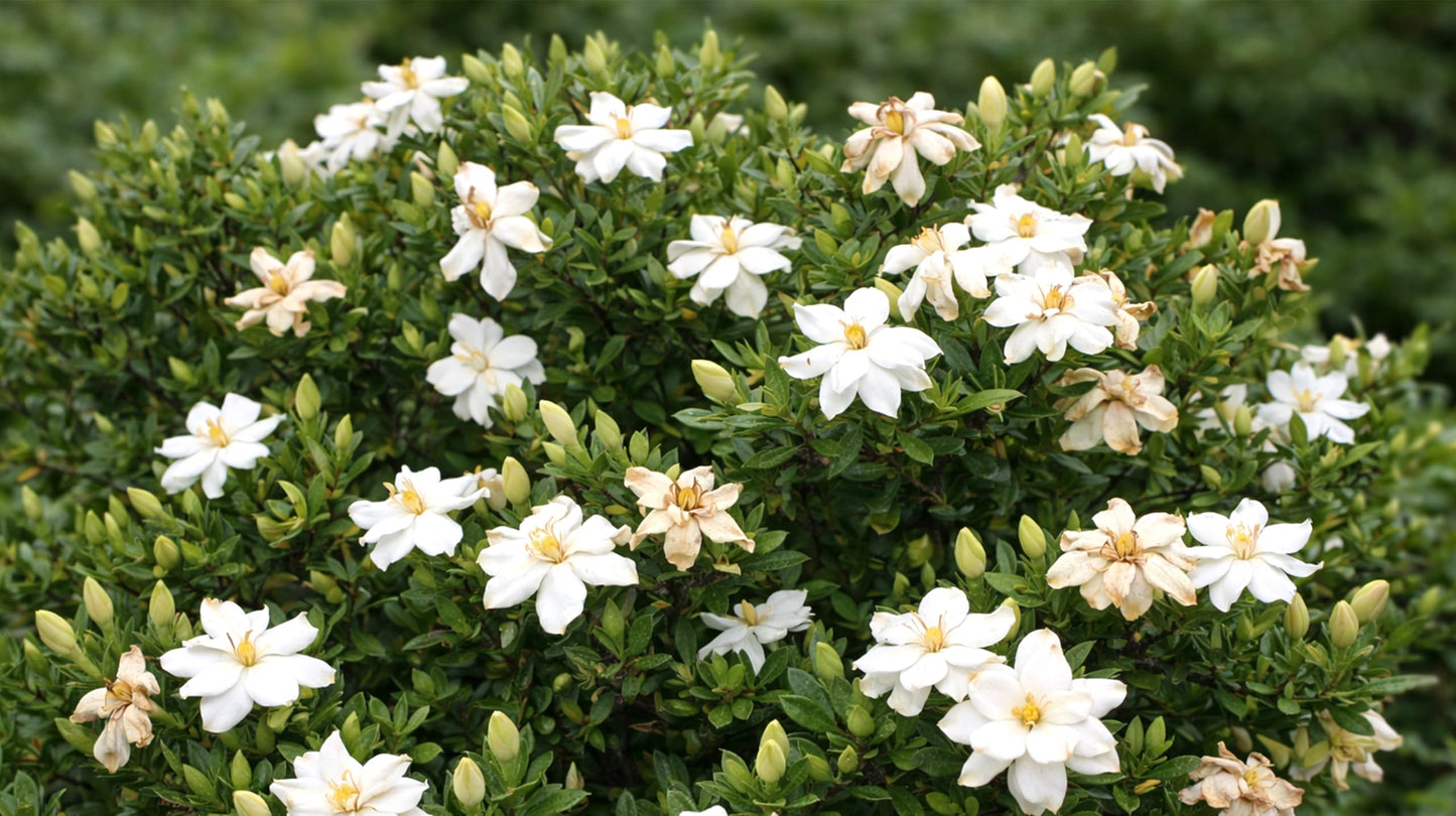 Gardenia Jasminoides Swan Princess | 10 Live Plants | Fragrant White Blooms, Evergreen Shrub, Low Maintenance, Ideal for Borders, Outdoor Planting, Full Sun to Partial Shade, Blooms Spring to Fall