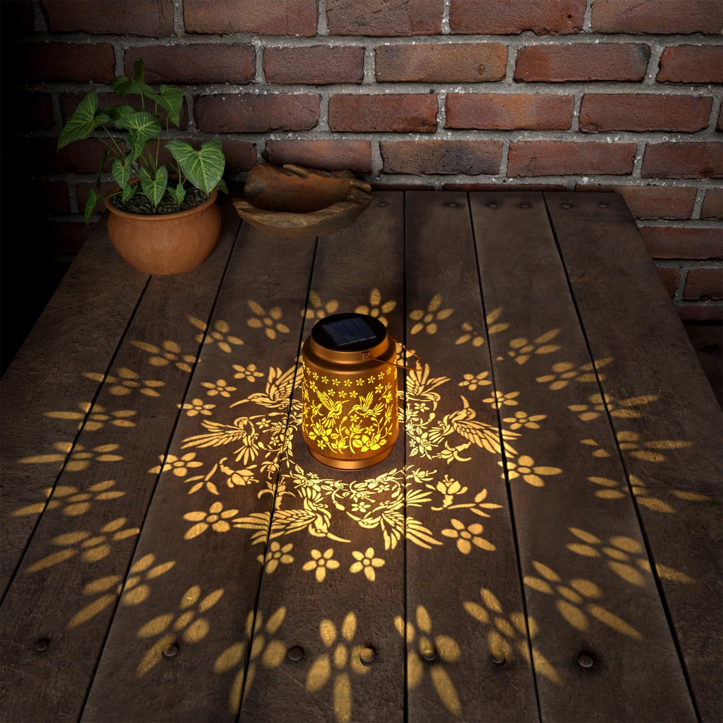 Hummingbird Solar Lantern for Garden Outdoor Decor Waterproof – Hanging Metal Light Decoration for Patio, Yard, Lawn, Pathway, Backyard – Hummingbird Birthday Gifts for Women, Mom, Grandma