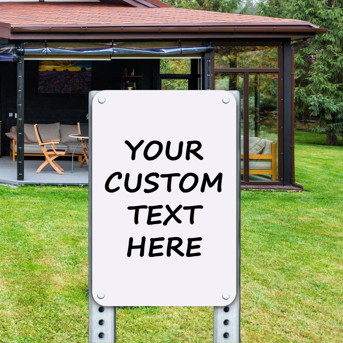2 Pack White Blank Metal Sign for Outdoor,Rust-Free/Fade Resistance Aluminum, Easy Mounting, Indoor/Outdoor Use 12 x 8 inche