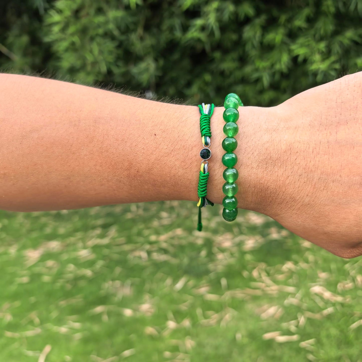 Crgwxzl May Birthstone Bracelets for Women Men,Healing Crystal Protection Stone Green Jade Beads Bracelet,String Wrap Zodiac Month Bracelets Birthday Jewelry Gifts