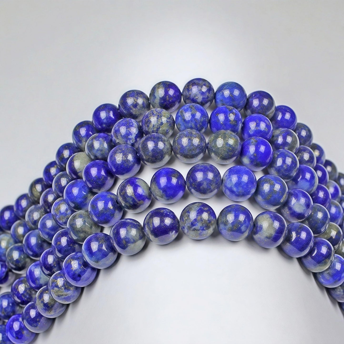 MJDCB Natural Lapis Lazuli Gemstone Loose Beads Round 10mm Energy Stone Healing Power for Jewelry Making