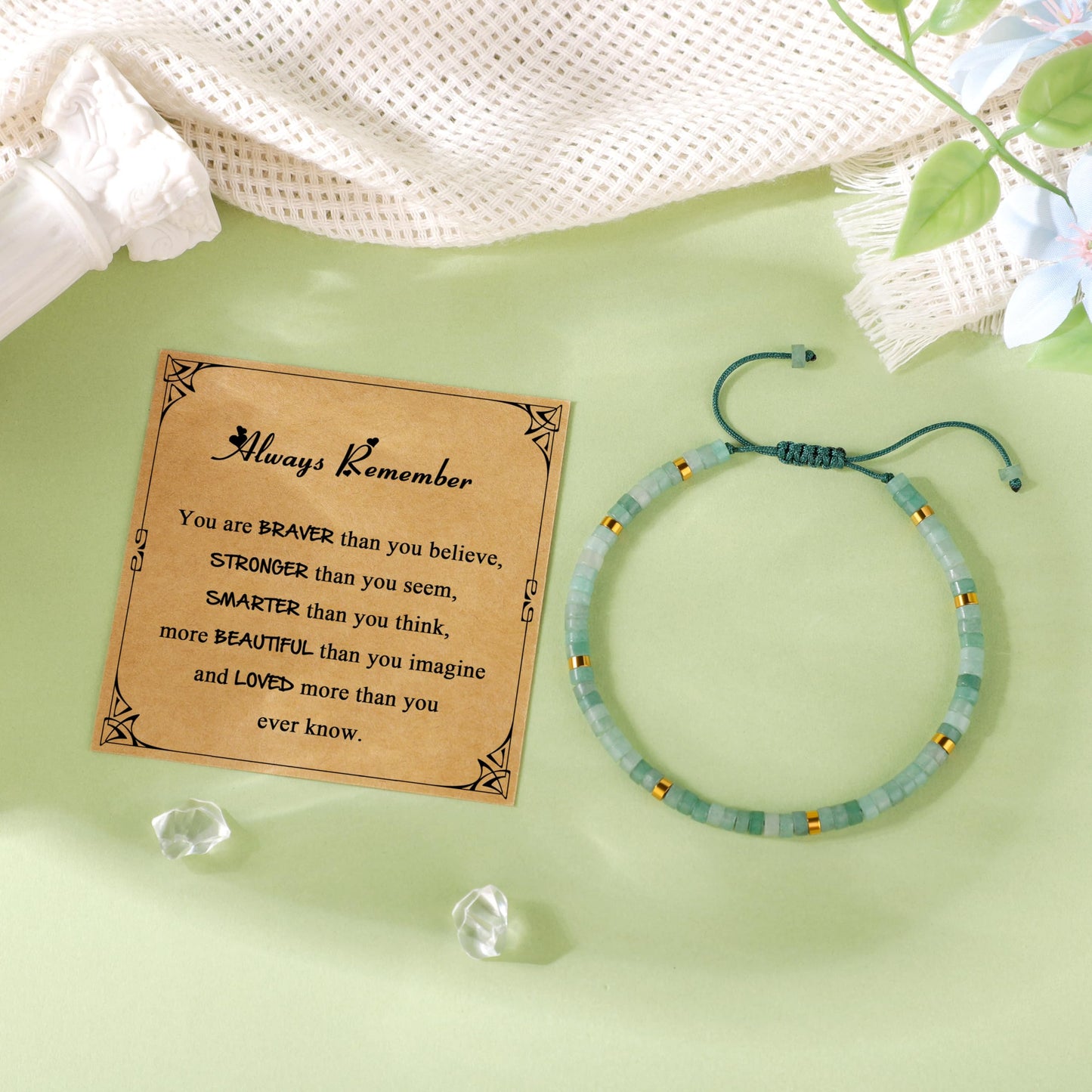 JoycuFF Teen Gifts Teenages Bracelets, Christmas Stocking Stuff Birthday Christmas Gifts Natural Stone Bracelets Teenager Jewelry for Women Friends Sister Mom Daughter Wife Friend