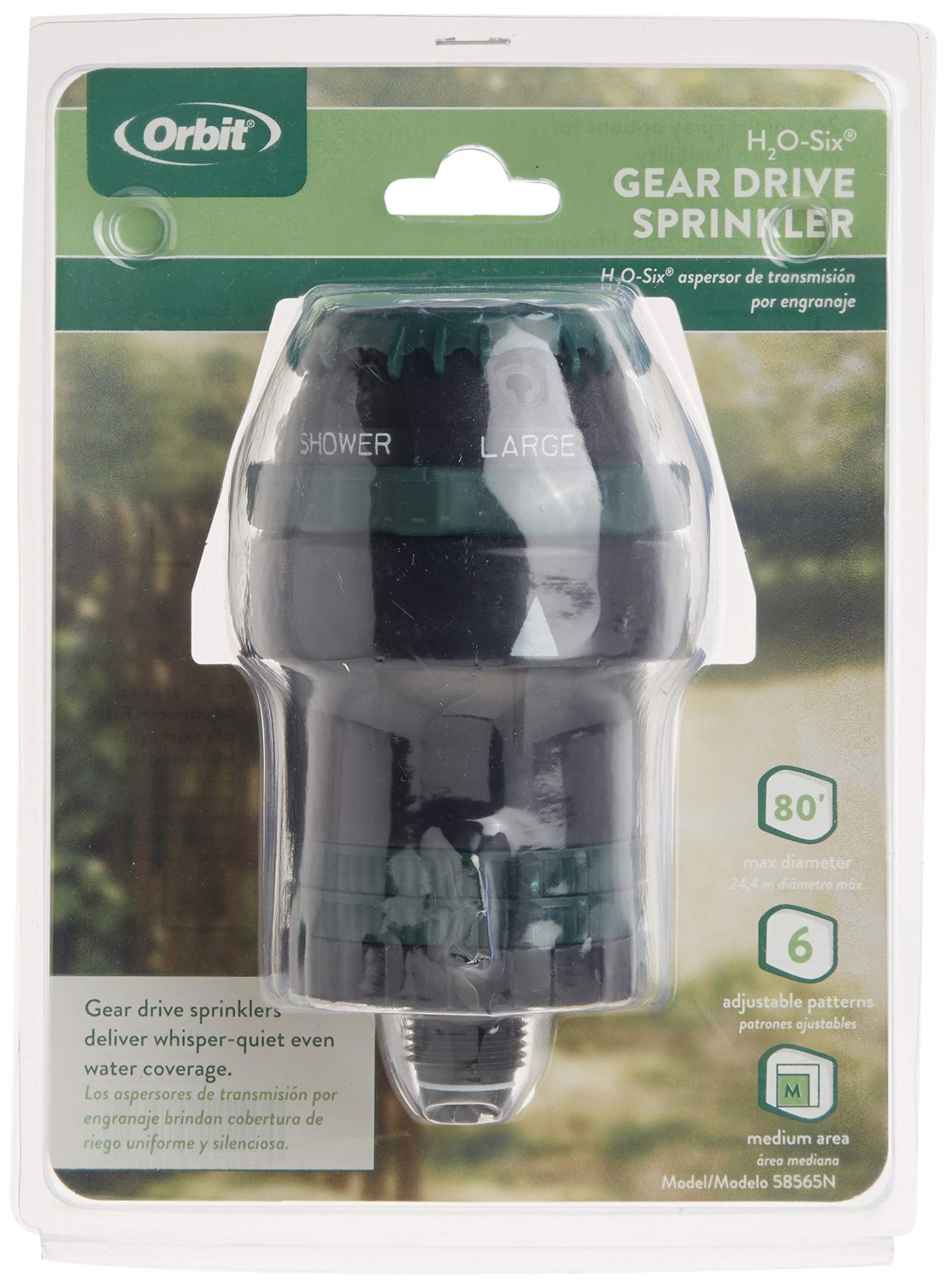 Orbit 58565N H2O-Six Gear-Drive Sprinkler
